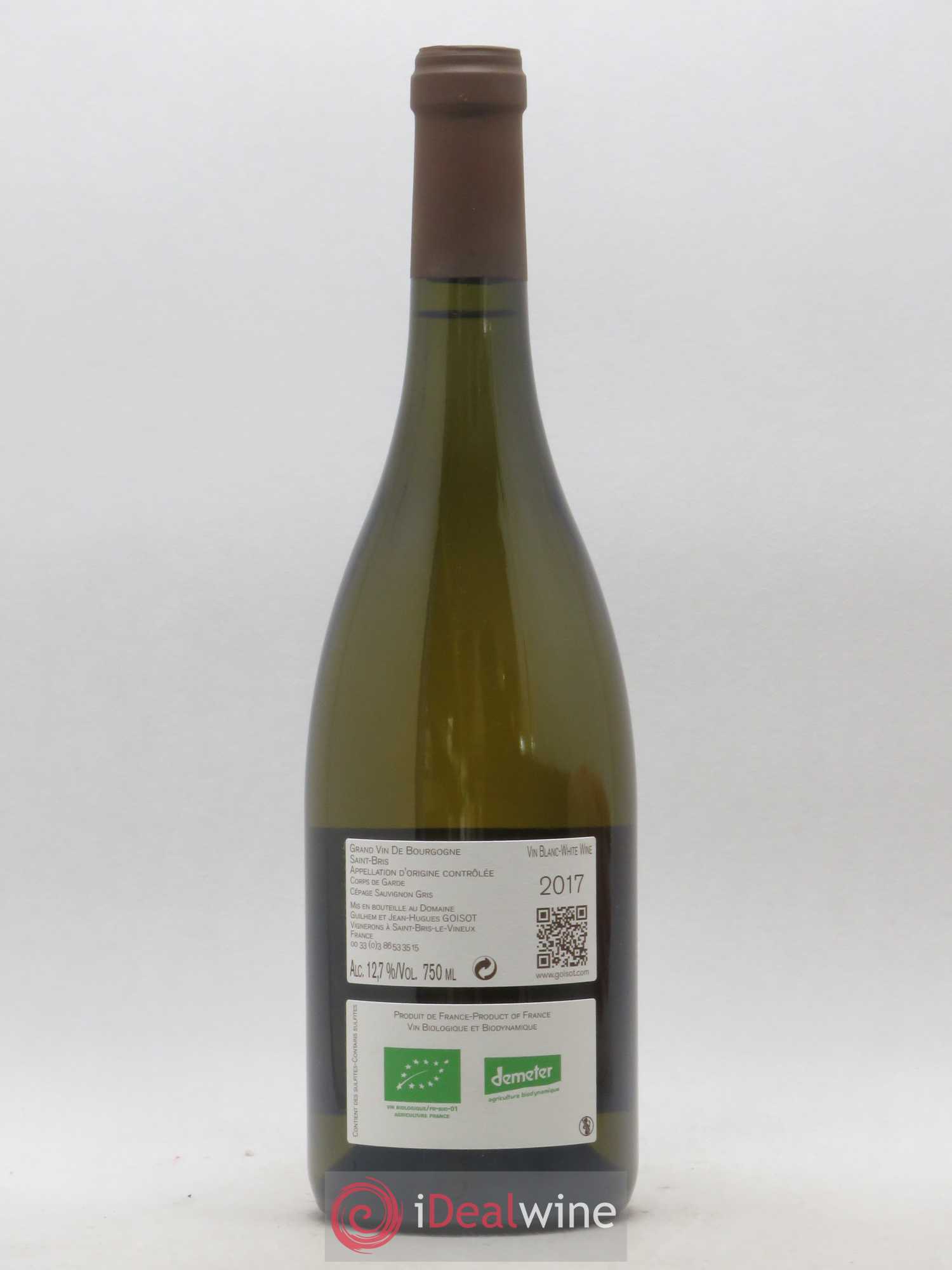Saint-Bris Corps de Garde Goisot (sans prix de réserve) 2017 - Lot de 1 bouteille - 1