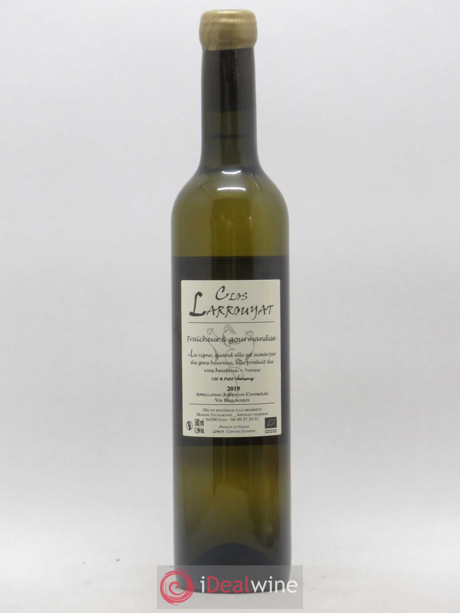 Jurançon Phoenix Clos Larrouyat 50 cl (sans prix de réserve) 2019 - Posten von 1 Flasche - 1