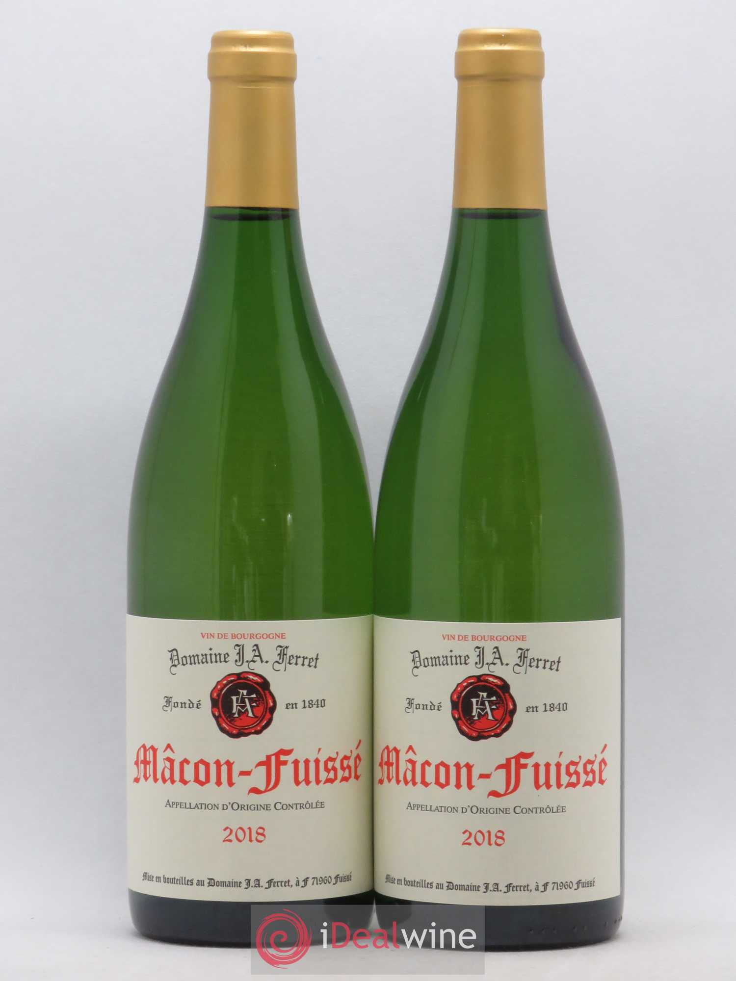 Mâcon-Fuissé J.A. Ferret (Domaine) (sans prix de réserve) 2018 - Lot de 2 bouteilles - 0