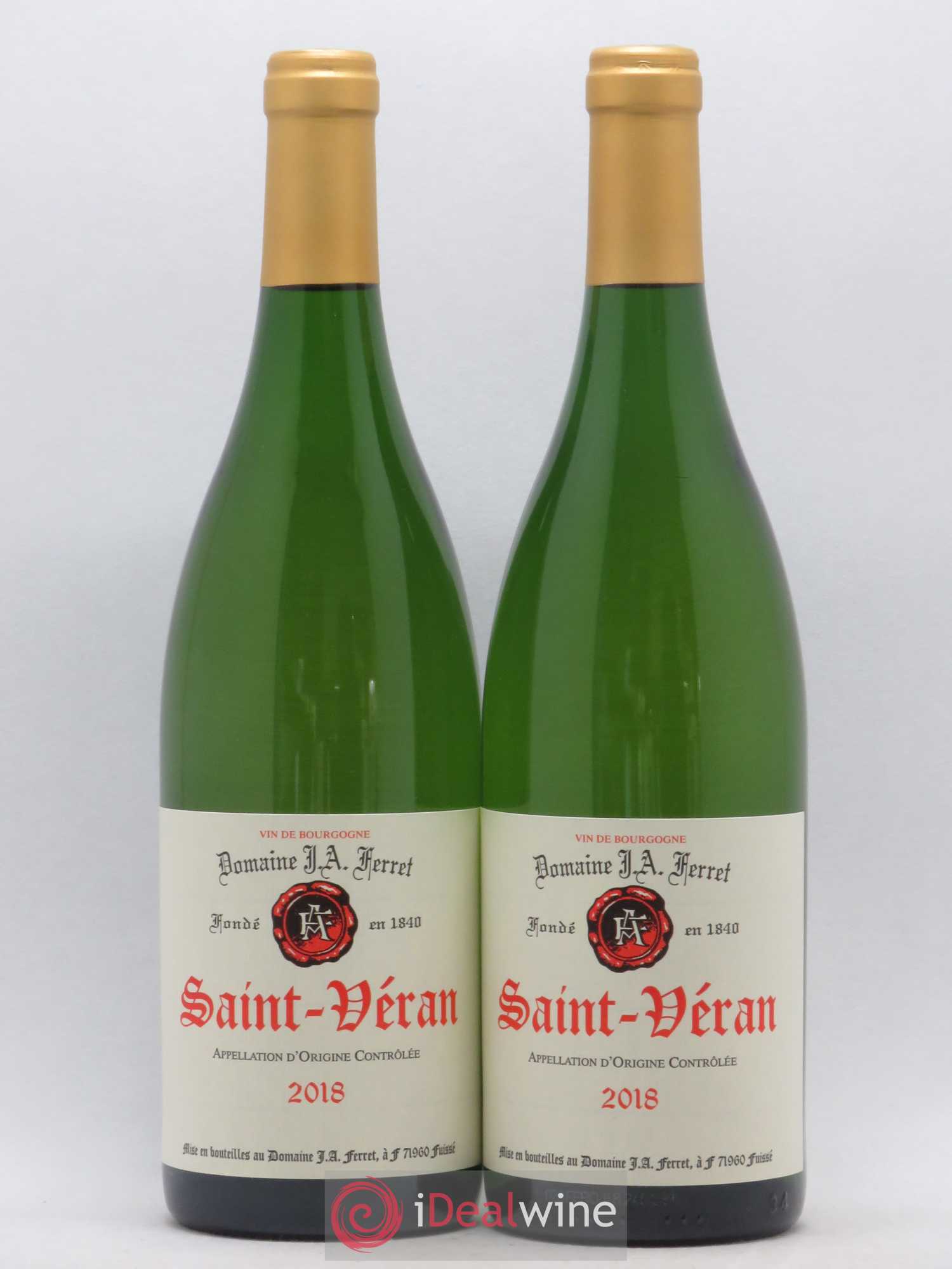 Saint-Véran J.A. Ferret (Domaine) (sans prix de réserve) 2018 - Lot de 2 bouteilles - 0