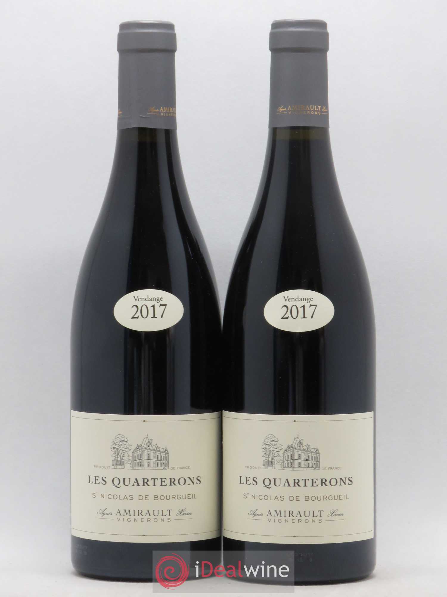 Saint-Nicolas de Bourgueil Les Quarterons Agnès et Xavier Amirault (sans prix de réserve) 2017 - Lot de 2 bouteilles - 0