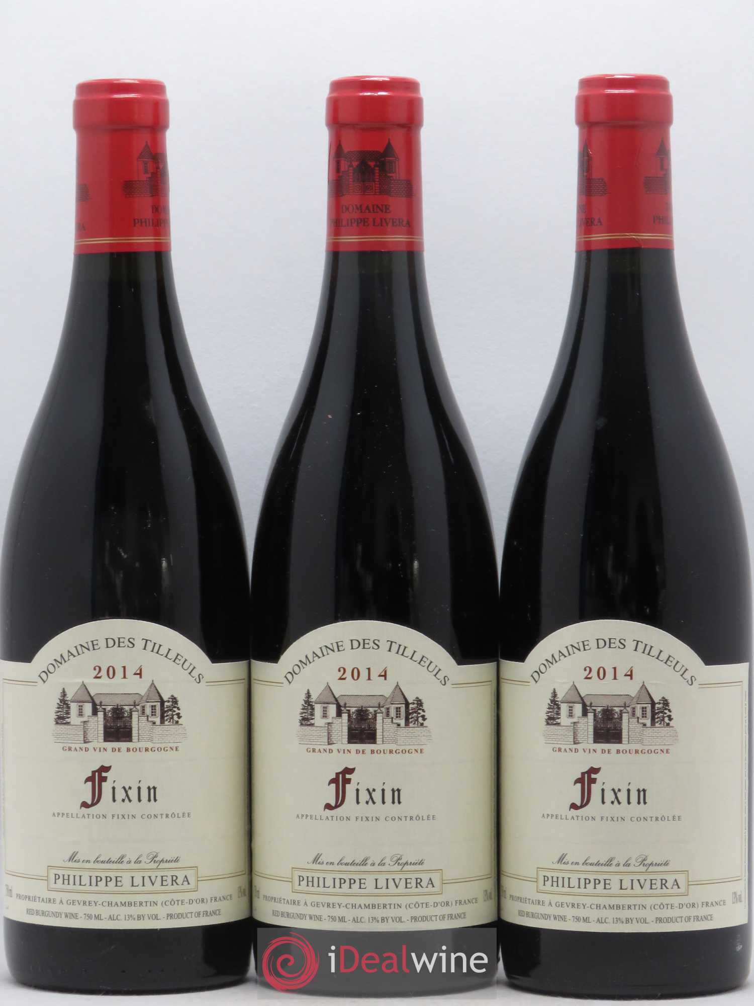Fixin Tilleuls (Domaine des) - Philippe Livera (sans prix de réserve) 2014 - Lot de 3 bouteilles - 0