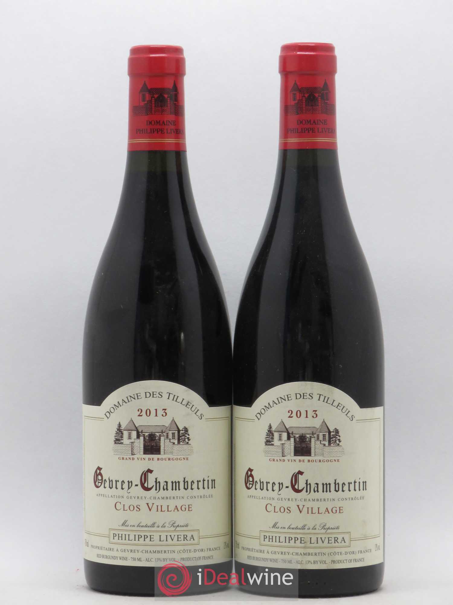 Gevrey-Chambertin Clos Village Tilleuls (Domaine des) - Philippe Livera 2013 - Lot de 2 bouteilles - 0