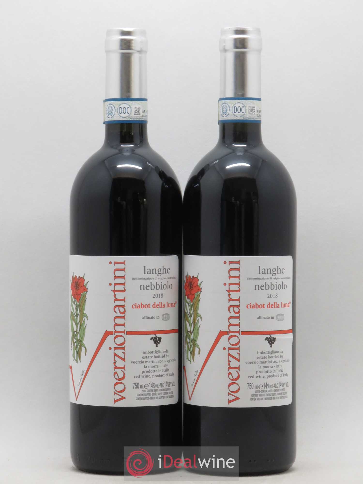 Langhe DOC Nebbiolo Voerzio Martini Ciabot della Luna 2018 - Posten von 2 Flaschen - 0