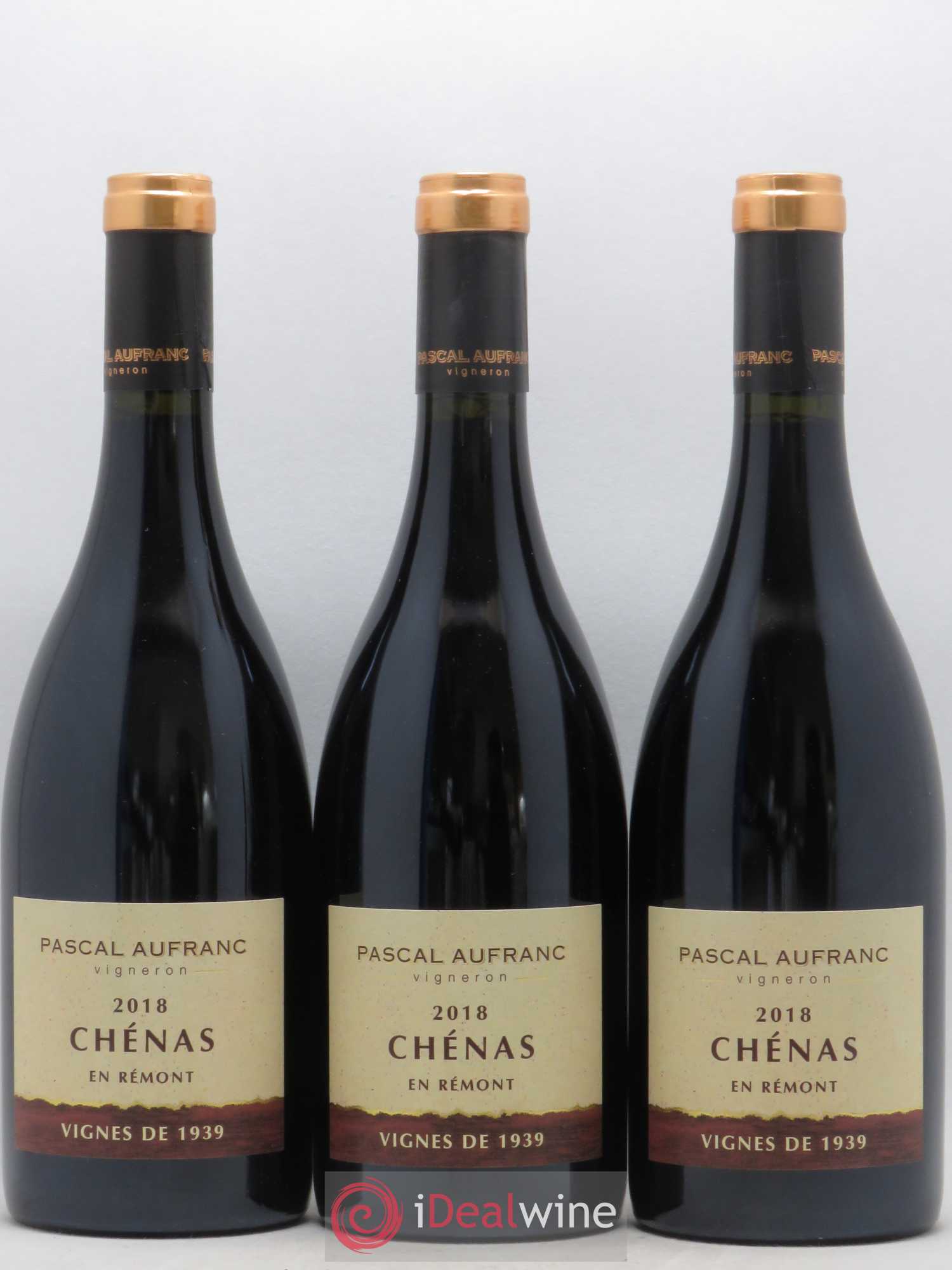 Chénas En Remont Vignes de 1939 Pascal Aufranc (sans prix de réserve) 2018 - Posten von 3 Flaschen - 0