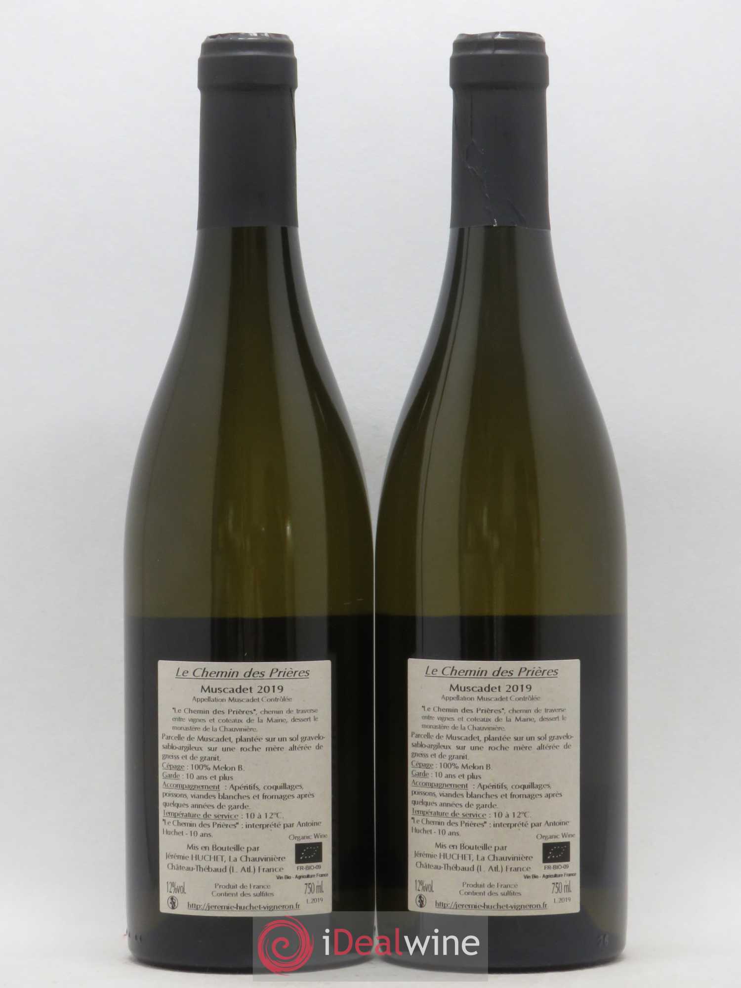 Muscadet Chemin des Prières Domaine de la Chauvinière Jérémie Huchet (sans prix de réserve) 2019 - Posten von 2 Flaschen - 1