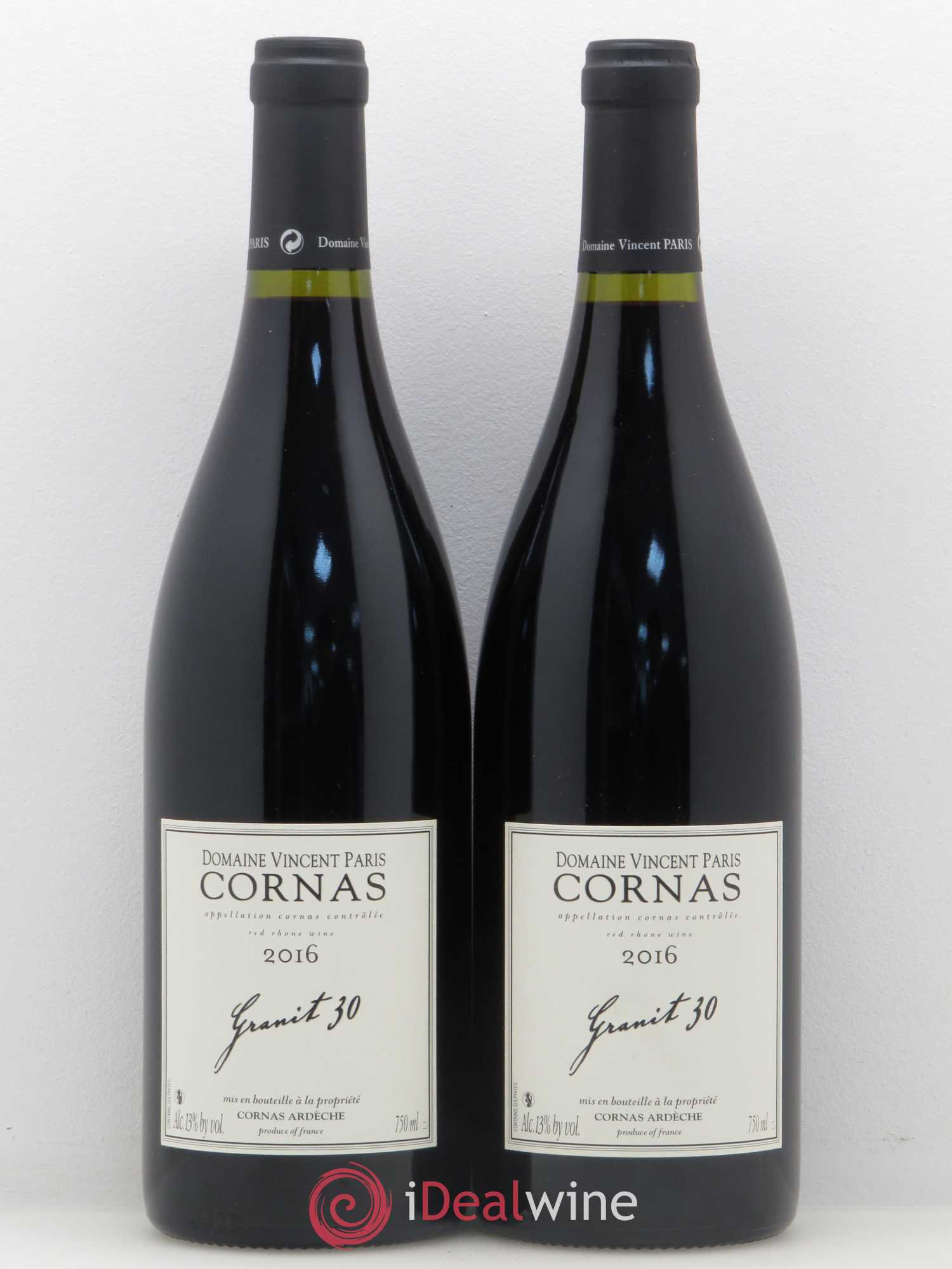 Cornas Granit 30 Vincent Paris (sans prix de réserve) 2016 - Lot de 2 bouteilles - 0
