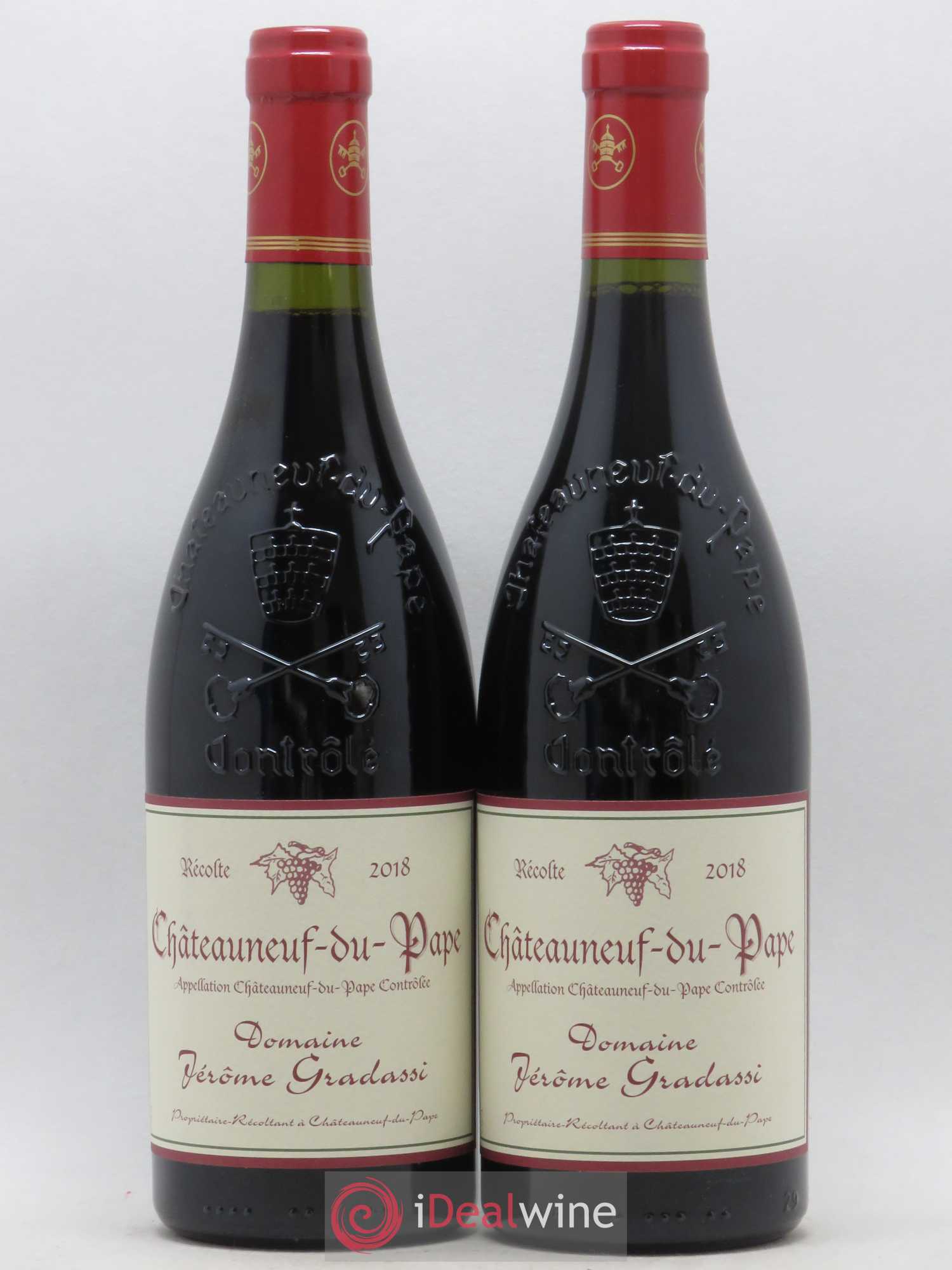 Châteauneuf-du-Pape Jerôme Gradassi 2018 - Lot de 2 bouteilles - 0