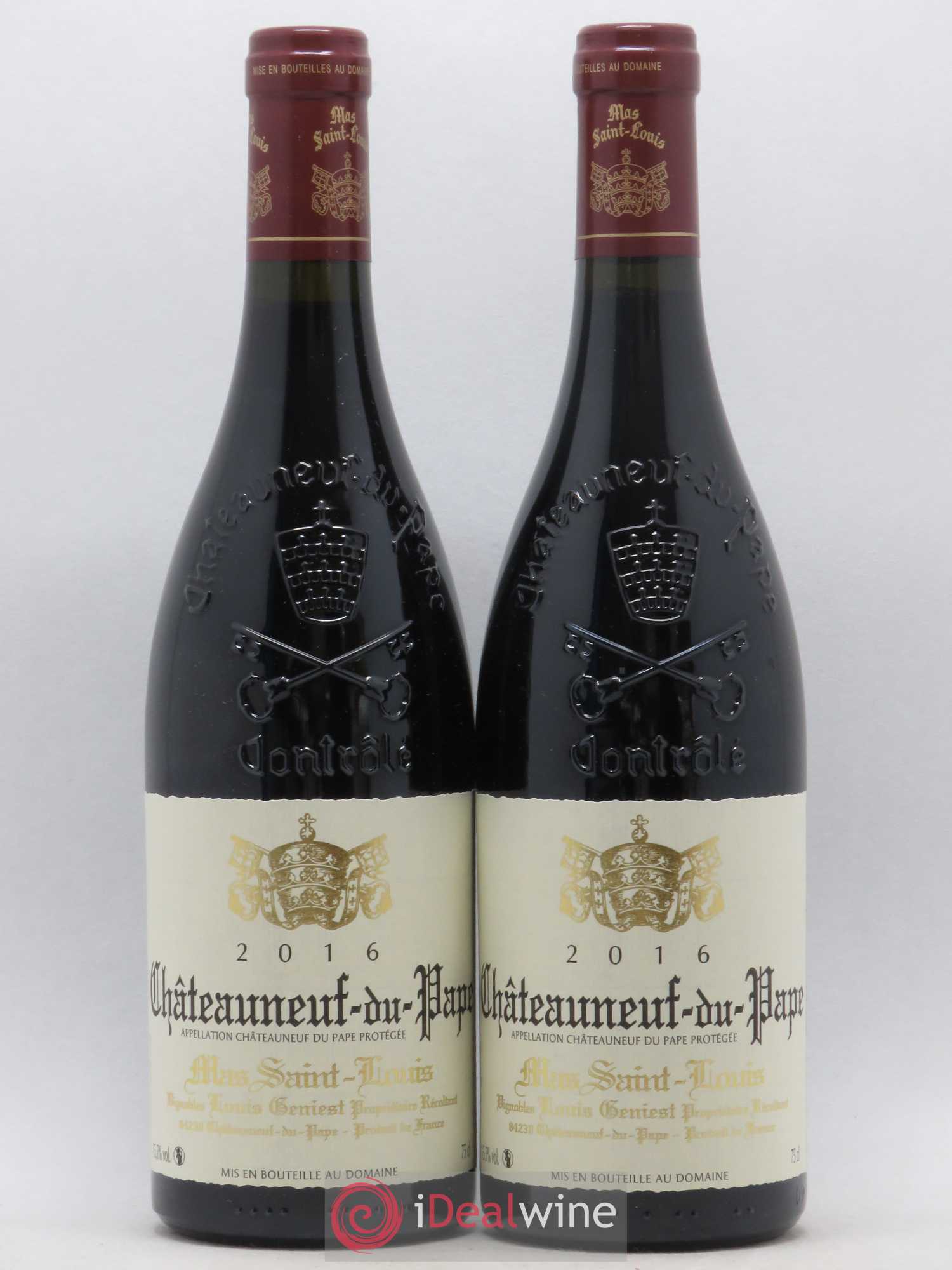 Châteauneuf-du-Pape Mas Saint Louis 2016 - Lot de 2 bouteilles - 0