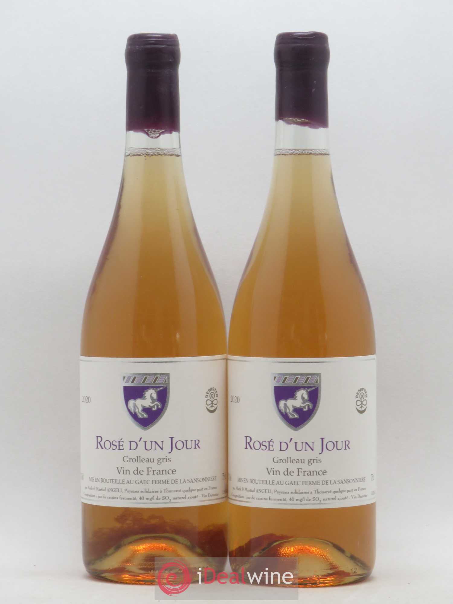 Vin de France Rosé d'un jour Mark Angeli (Domaine) - Ferme de la Sansonnière 2020 - Lot de 2 bouteilles - 0