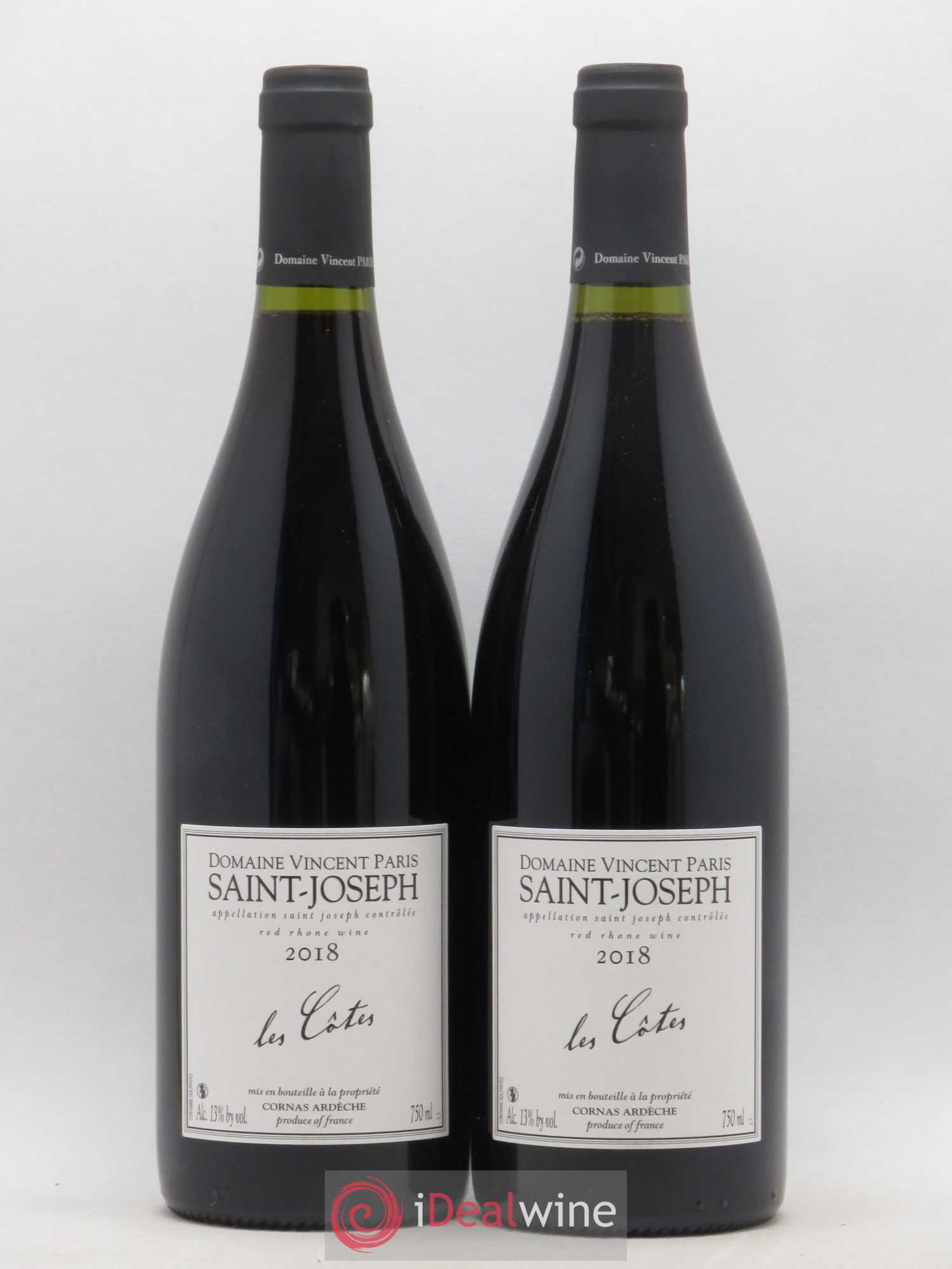 Saint-Joseph Les Côtes Vincent Paris (sans prix de réserve) 2018 - Posten von 2 Flaschen - 0