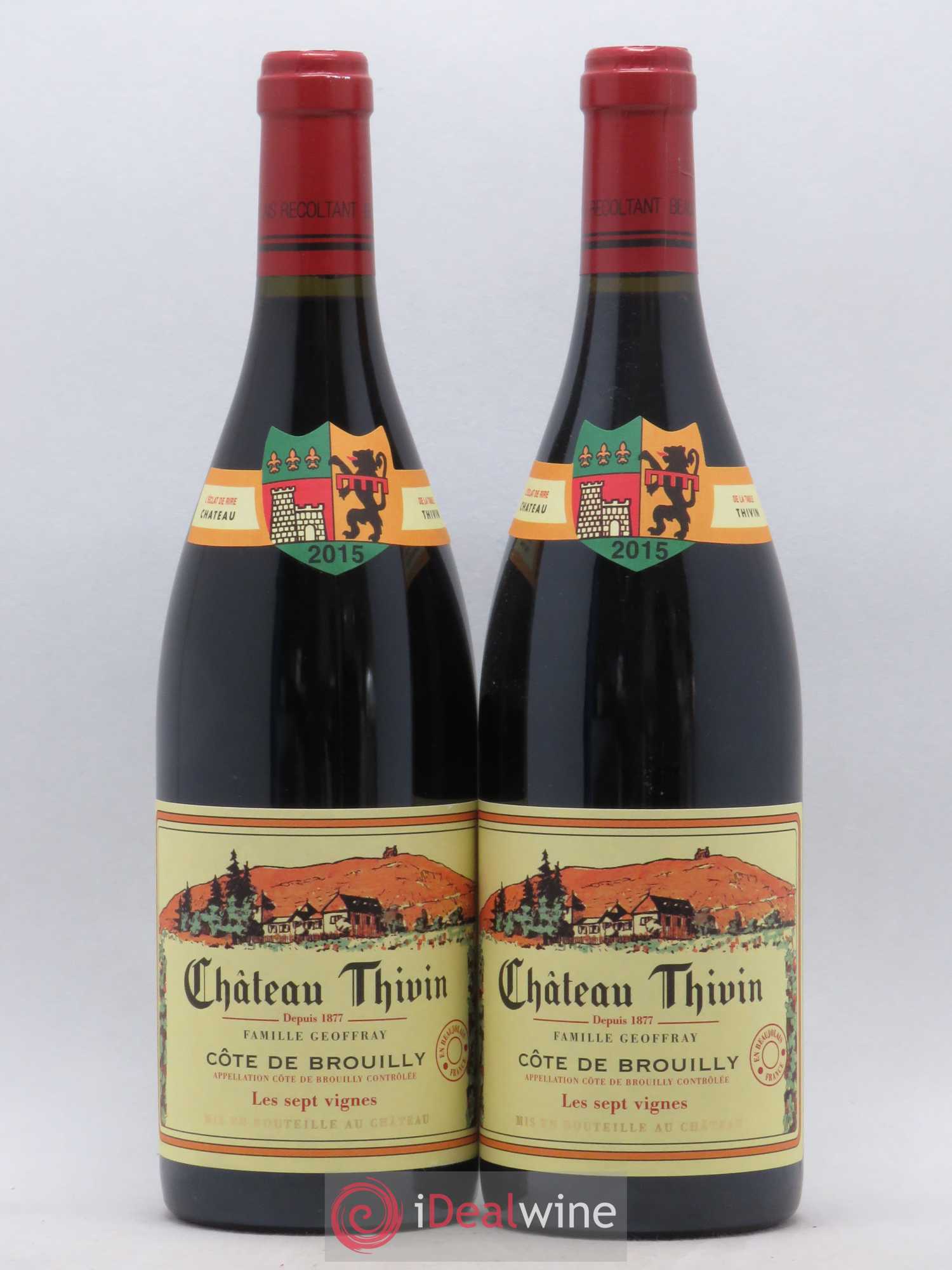 Côte de Brouilly Les 7 Vignes Château Thivin 2015 - Lot de 2 bouteilles - 0