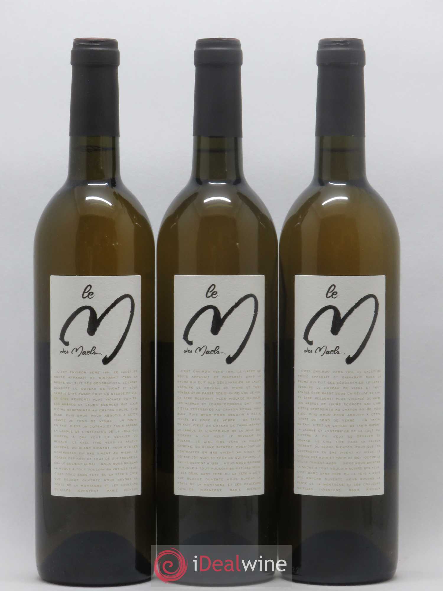 Pays d'Oc Les M des Maels Roussanne Domaine des Maels (sans prix de réserve) 2015 - Posten von 3 Flaschen - 0