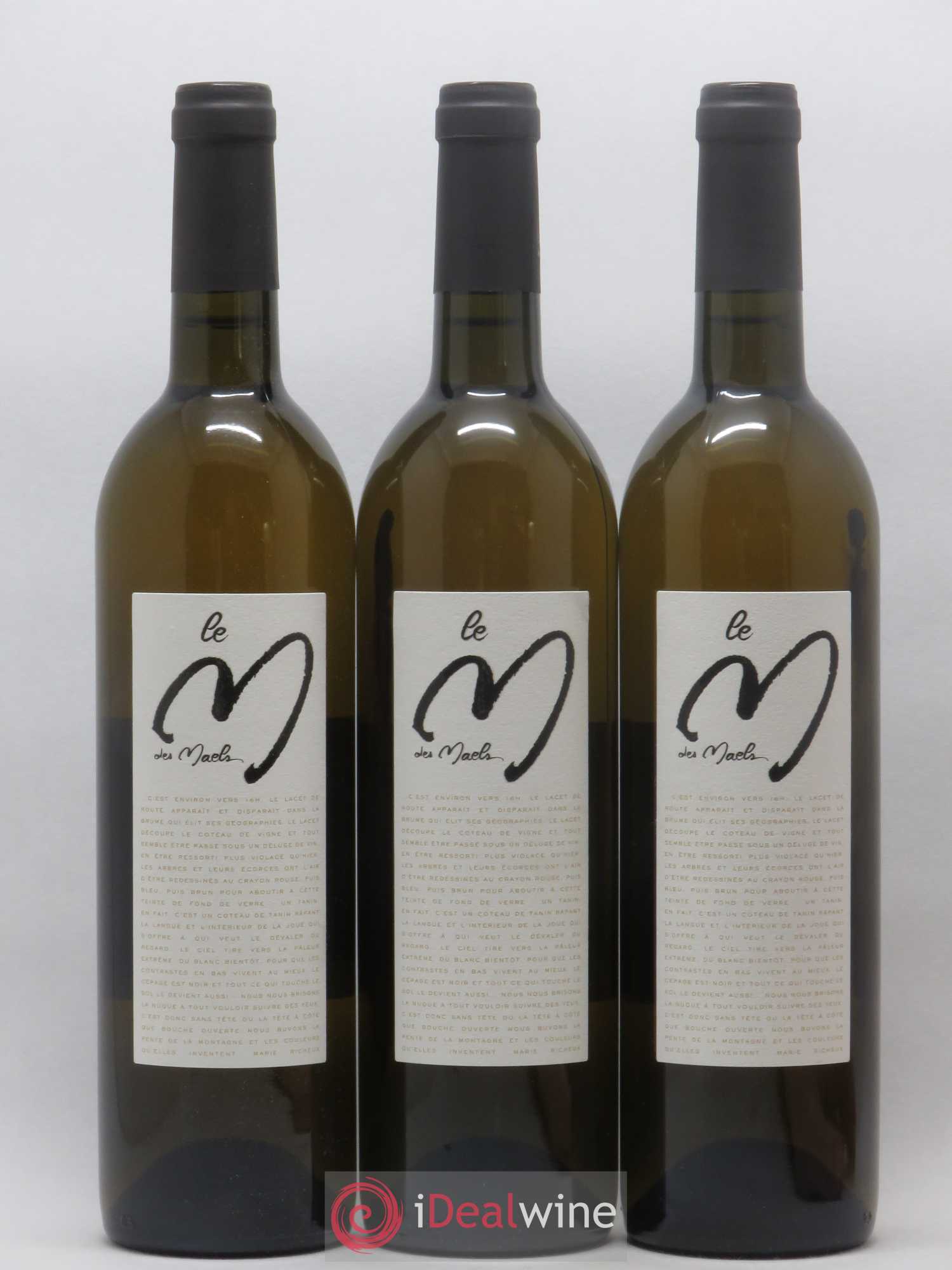Pays d'Oc Les M des Maels Roussanne Domaine des Maels (sans prix de réserve) 2015 - Posten von 3 Flaschen - 0