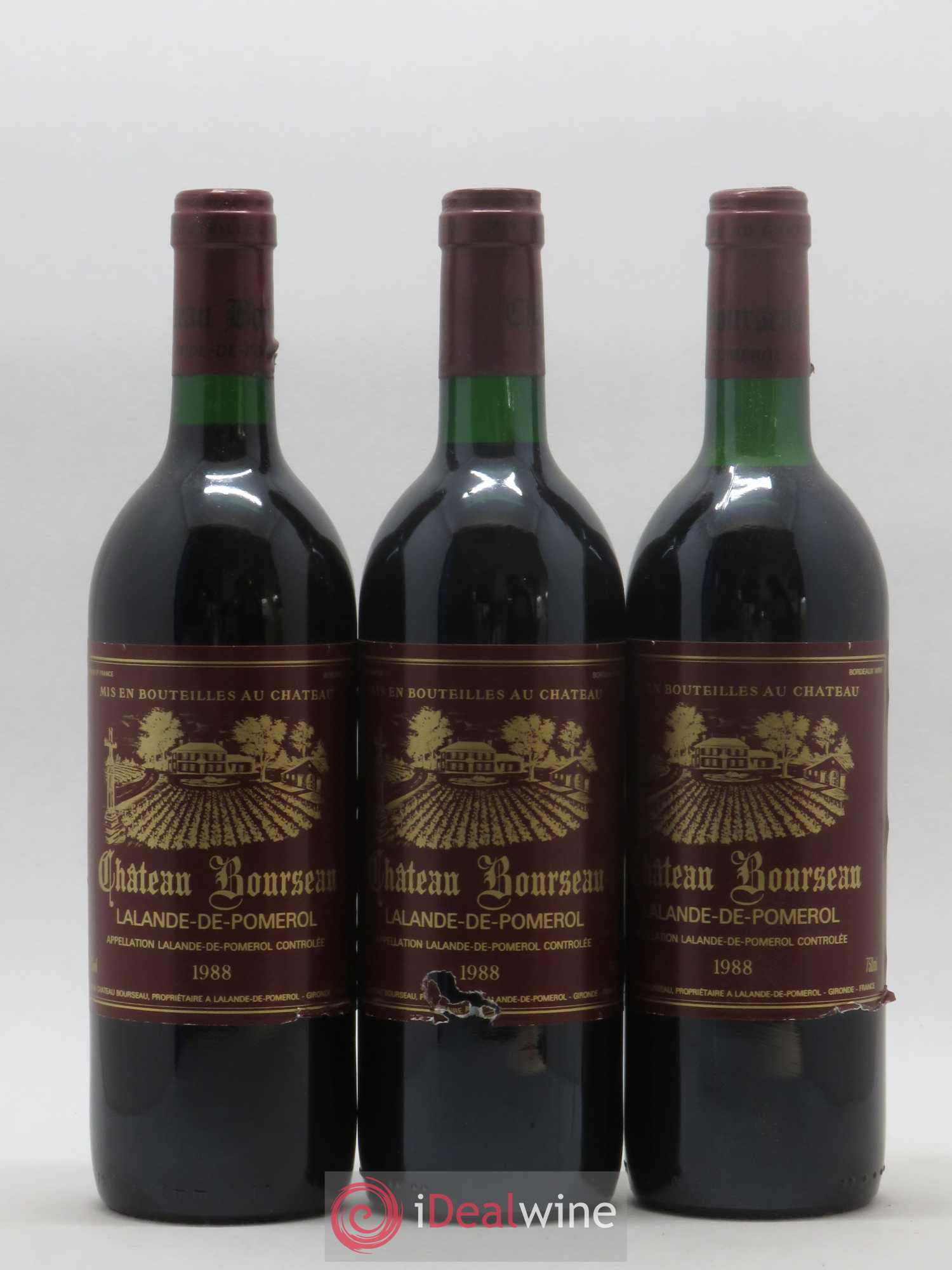 Lalande-de-Pomerol Château Bourseau (sans prix de réserve) 1988 - Posten von 12 Flaschen - 3
