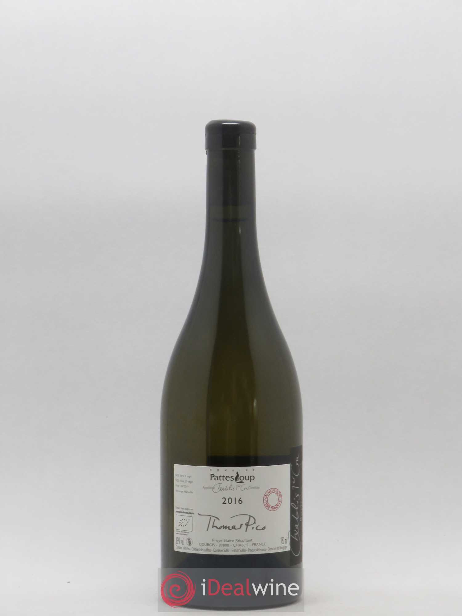 Chablis 1er Cru Butteaux Pattes Loup (Domaine) 2016 - Lot de 1 bouteille - 1
