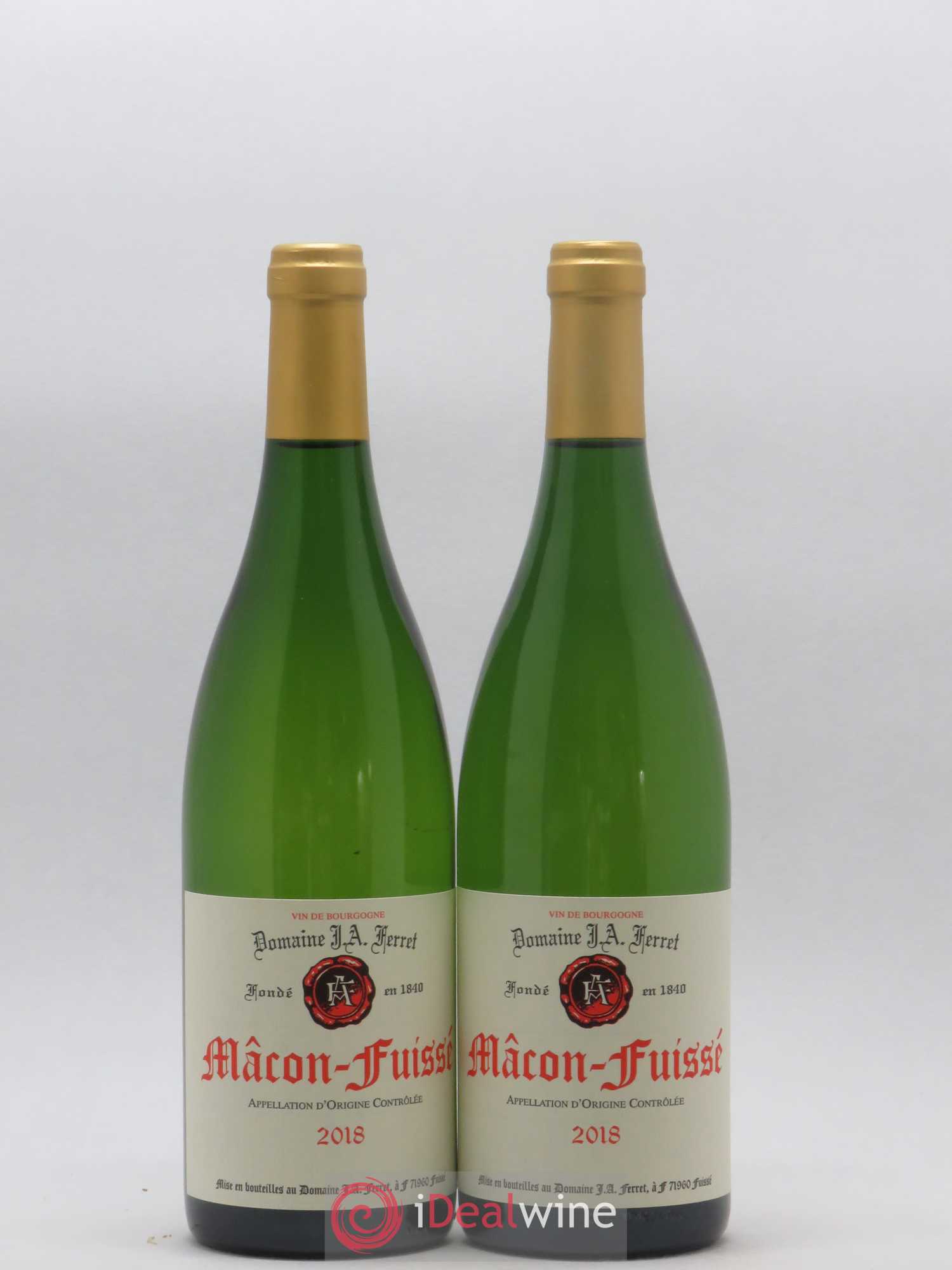 Mâcon-Fuissé J.A. Ferret (Domaine) (sans prix de réserve) 2018 - Lot de 2 bouteilles - 0