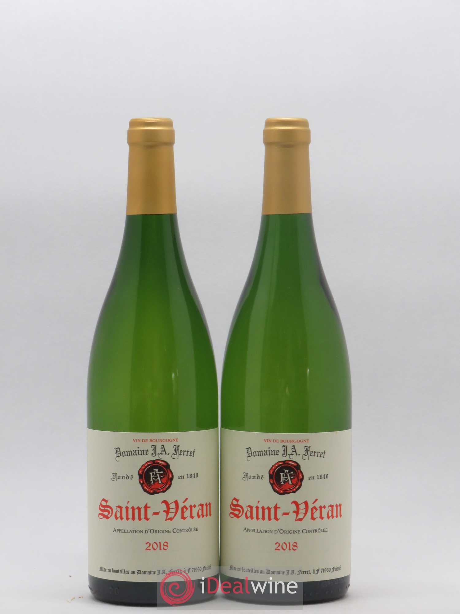 Saint-Véran J.A. Ferret (Domaine) (sans prix de réserve) 2018 - Lot de 2 bouteilles - 0