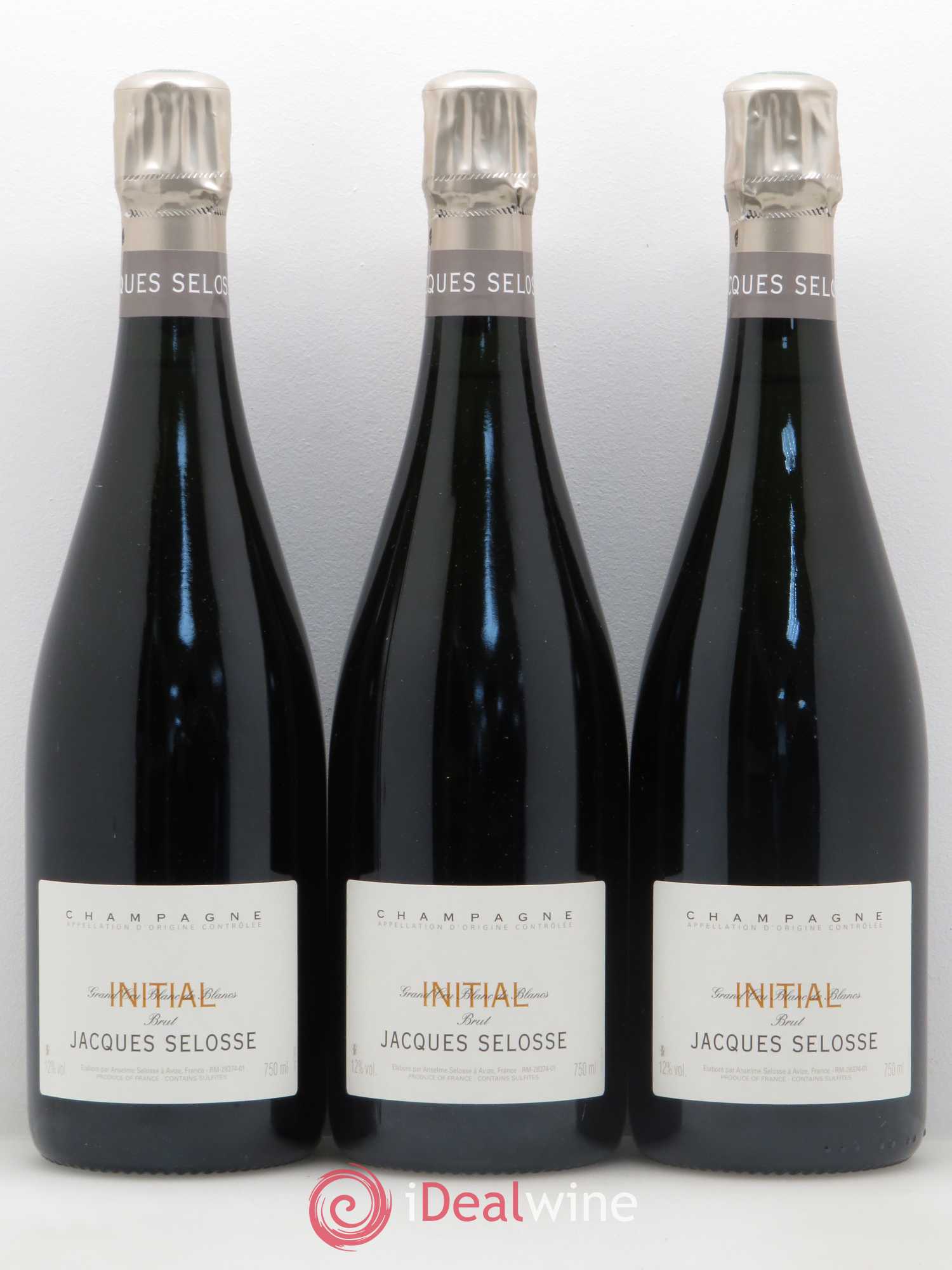 Initial Brut Jacques Selosse Grand Cru Blanc de Blancs - Posten von 3 Flaschen - 0