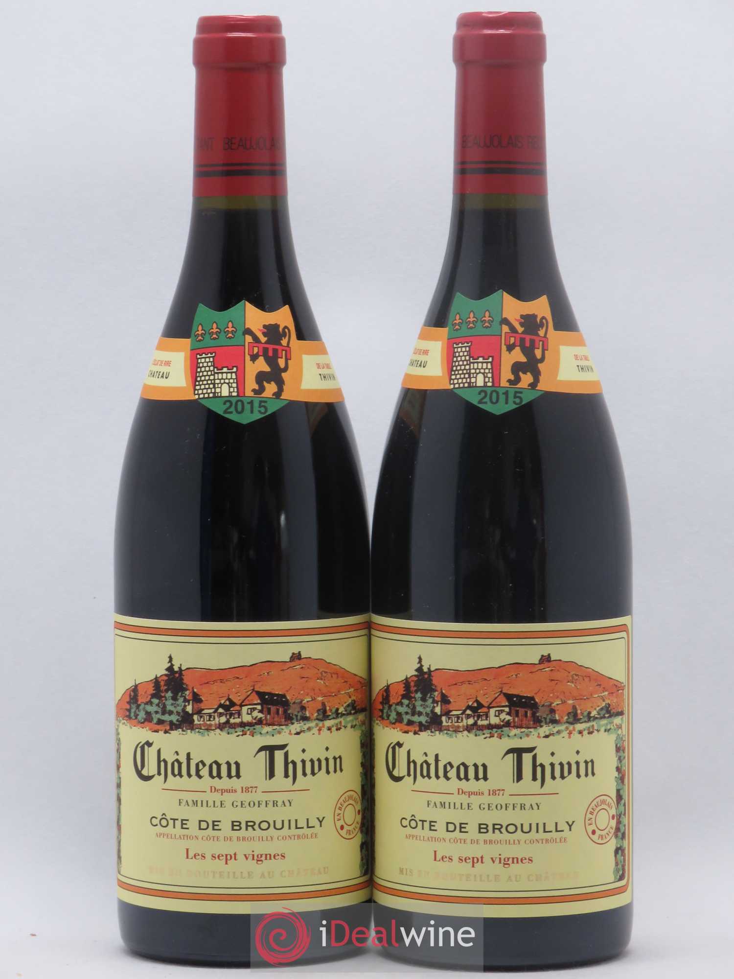 Côte de Brouilly Les 7 Vignes Château Thivin 2015 - Lot de 2 bouteilles - 0