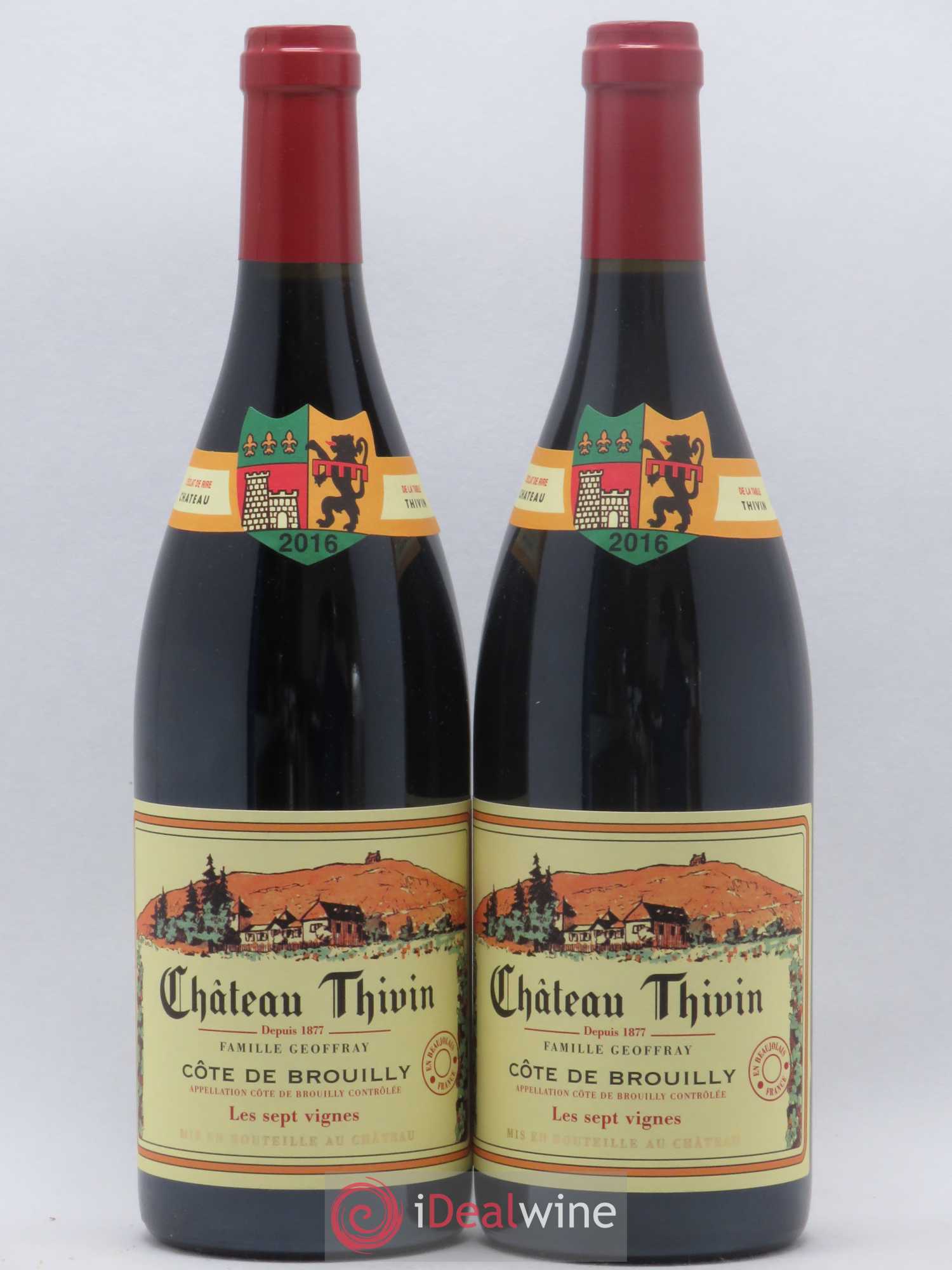 Côte de Brouilly Les 7 Vignes Château Thivin (sans prix de réserve) 2016 - Lot de 2 bouteilles - 0