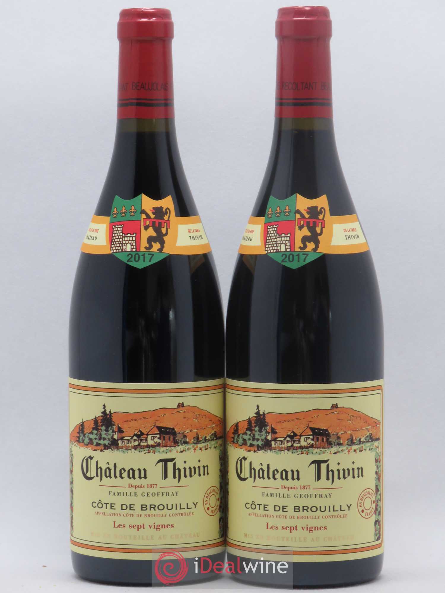 Côte de Brouilly Les 7 Vignes Château Thivin (sans prix de réserve) 2017 - Lot de 2 bouteilles - 0