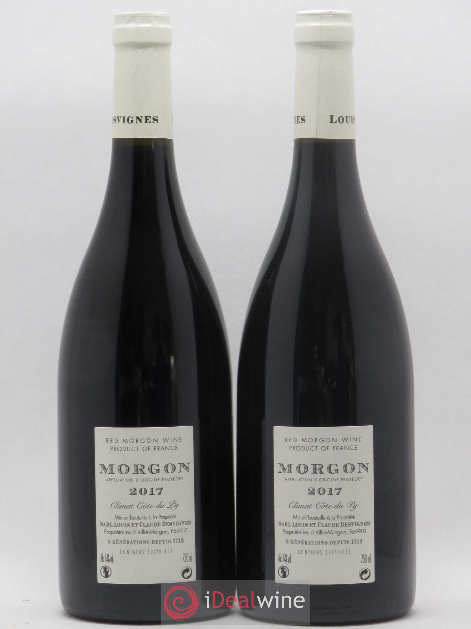Morgon Côte de Py Javernières Louis-Claude Desvignes 2017 - Lot de 2 bouteilles - 1