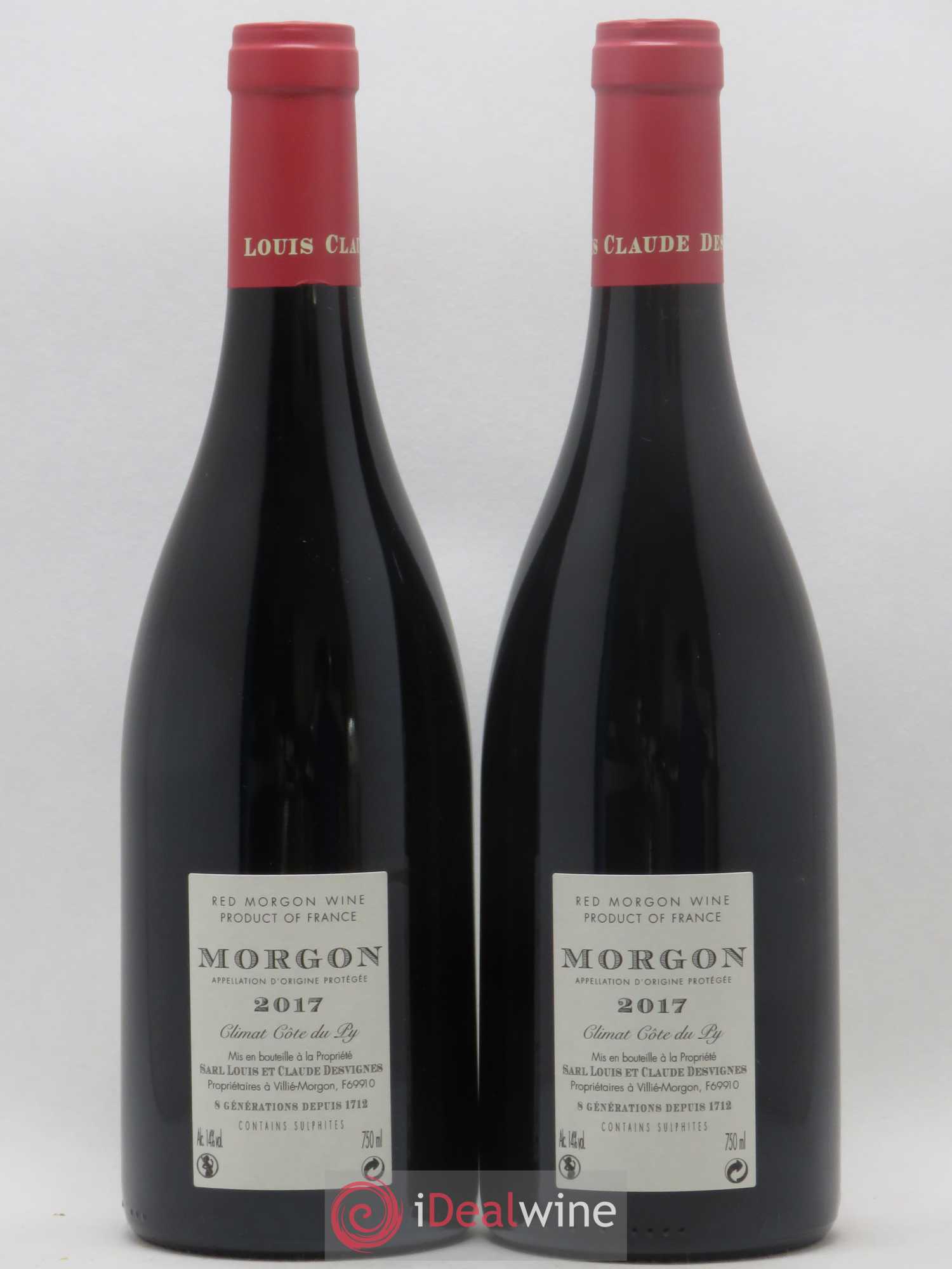 Morgon Côte du Py Louis-Claude Desvignes 2017 - Lot de 2 bouteilles - 1