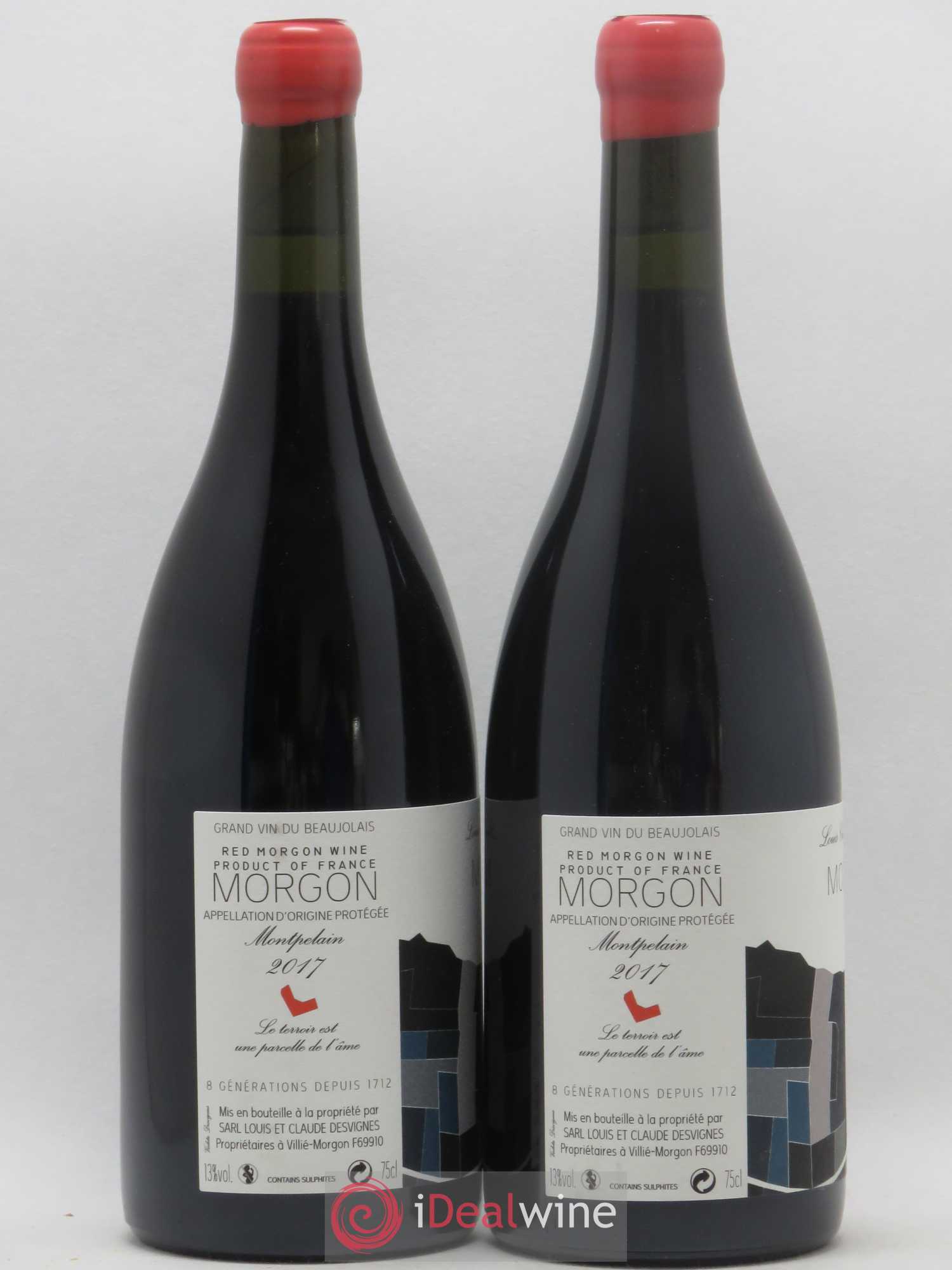 Morgon Montpelain Louis-Claude Desvignes (sans prix de réserve) 2017 - Lot de 2 bouteilles - 1
