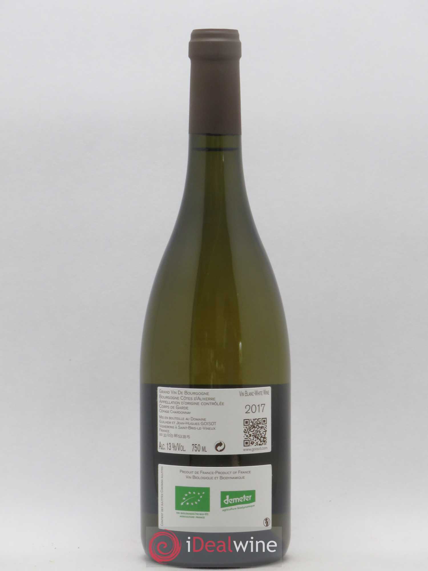 Bourgogne Côtes d'Auxerre Corps de Garde Domaine Goisot (sans prix de réserve) 2017 - Posten von 1 Flasche - 1