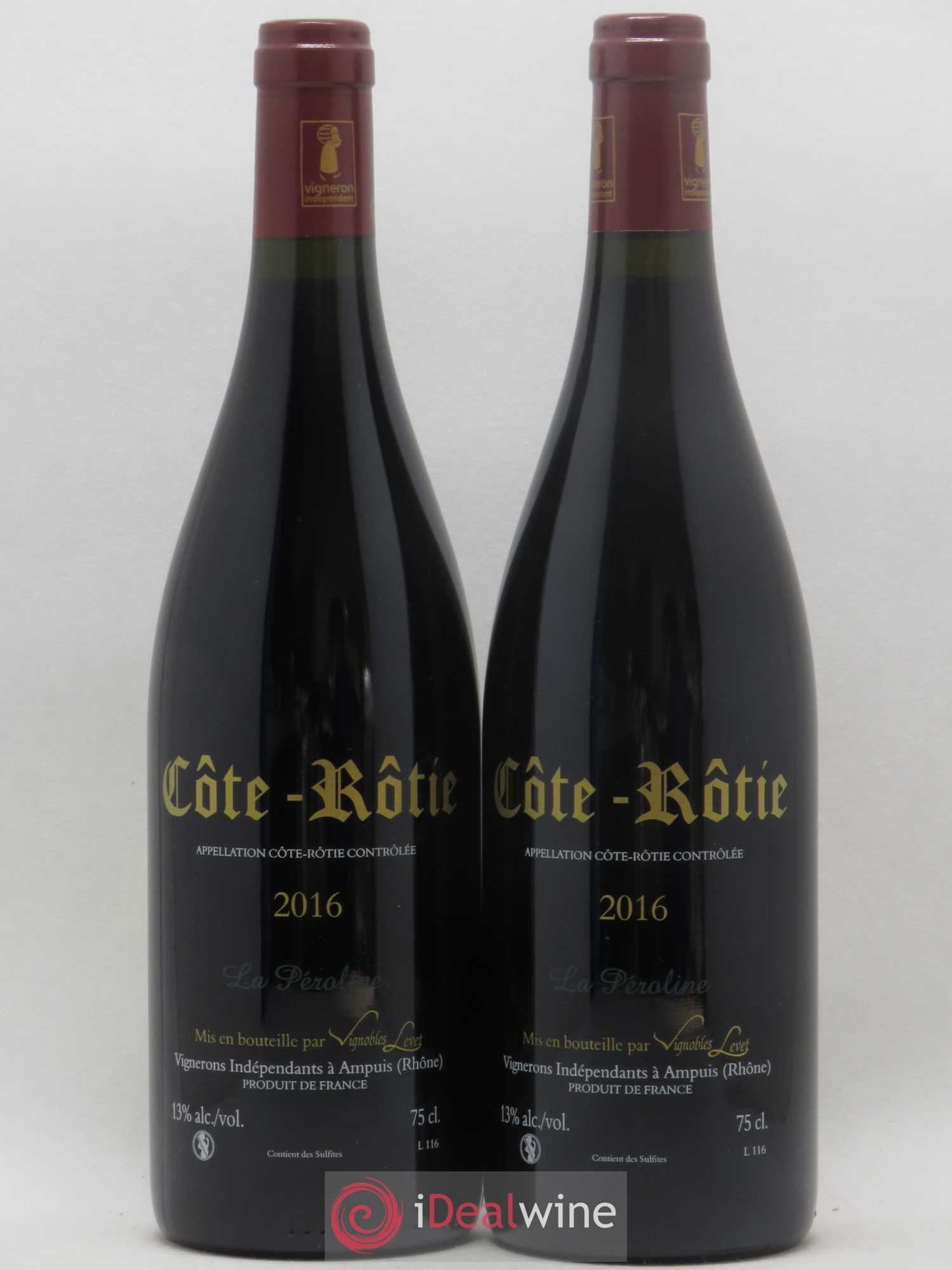 Côte-Rôtie La Péroline Vignobles Levet 2016 - Lot de 2 bouteilles - 1