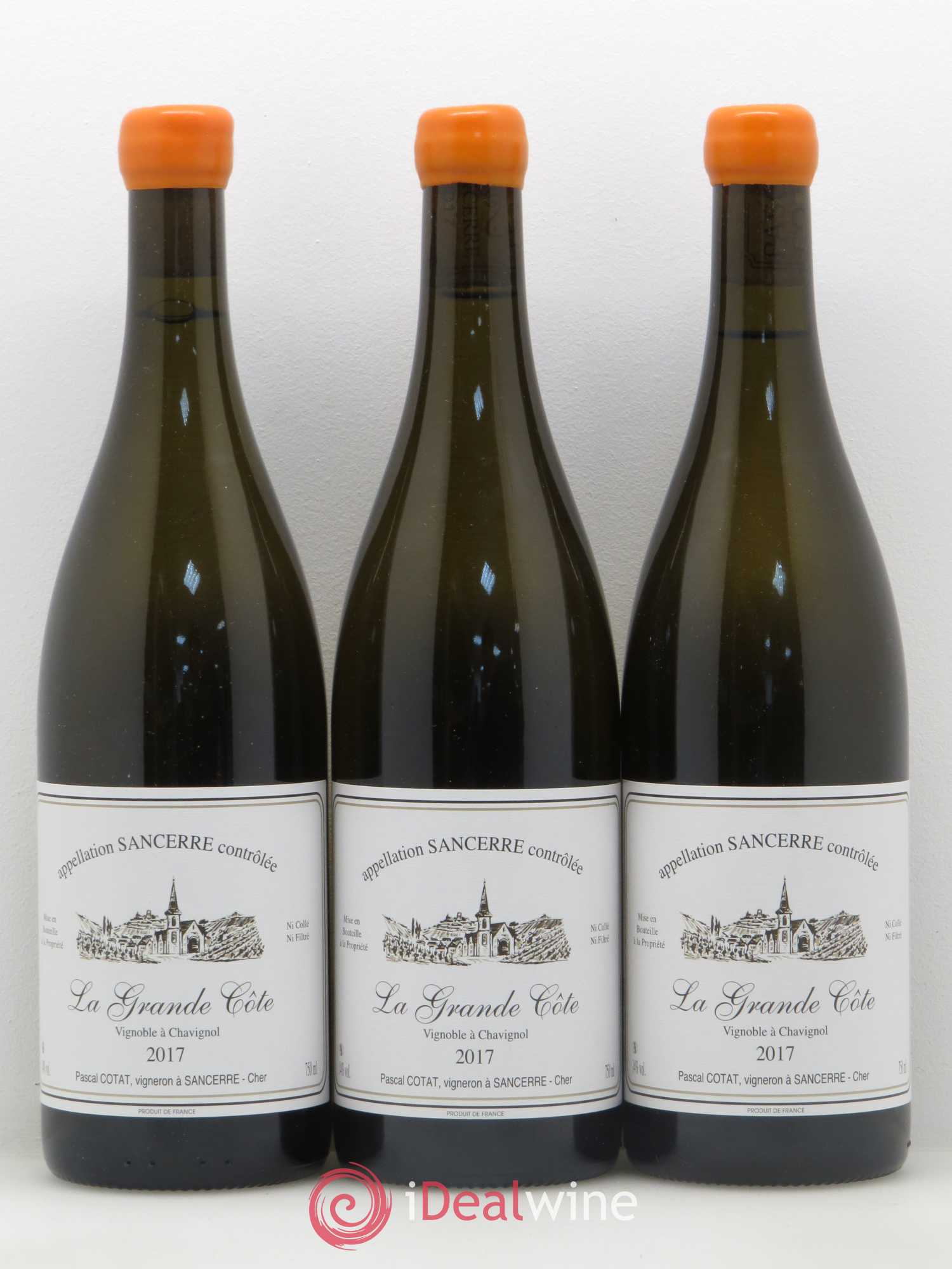 Sancerre La Grande Côte Pascal Cotat (sans prix de réserve) 2017 - Lot de 3 bouteilles - 0