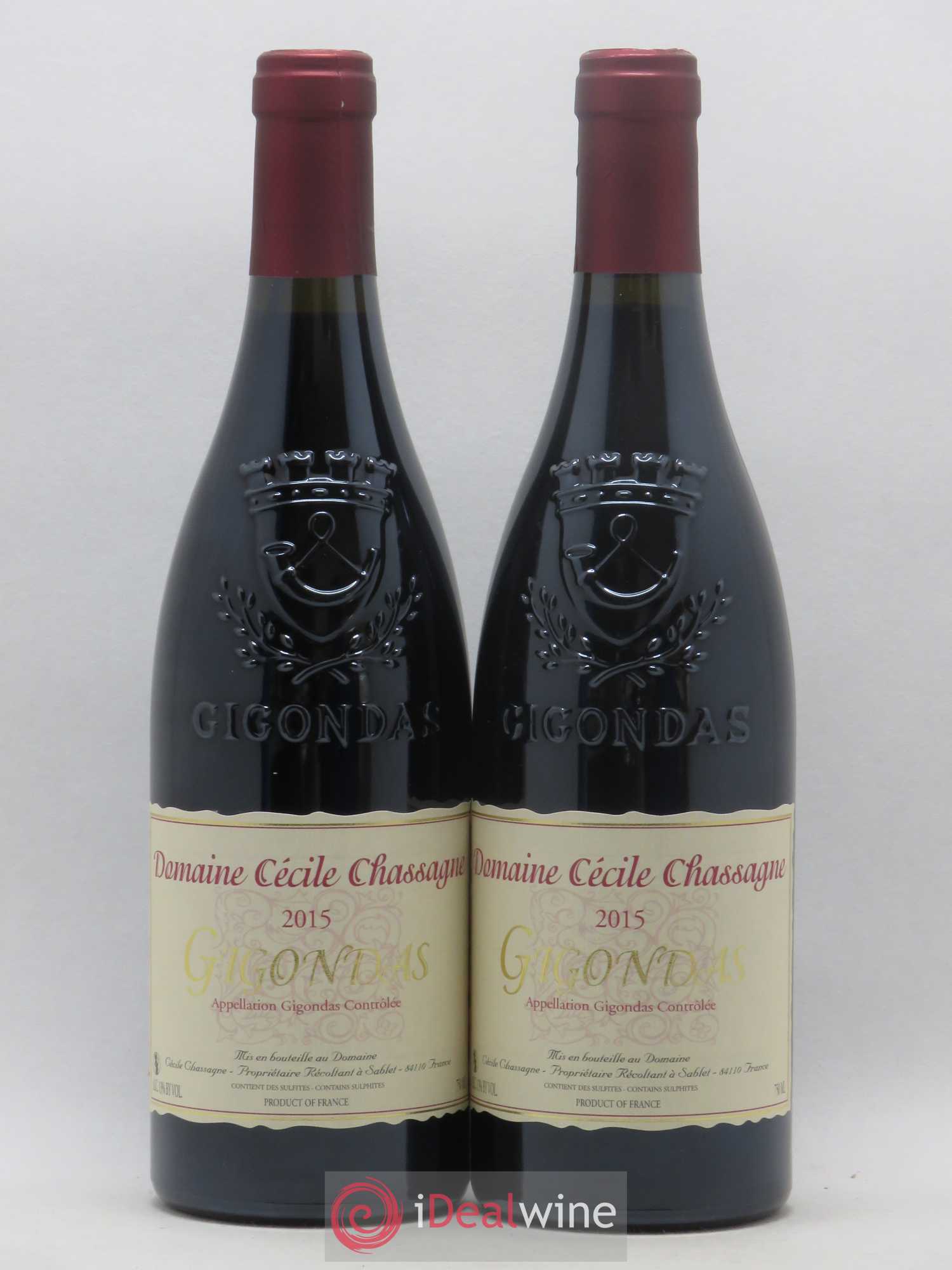 Gigondas Cecile Chassagne 2015 - Posten von 2 Flaschen - 0