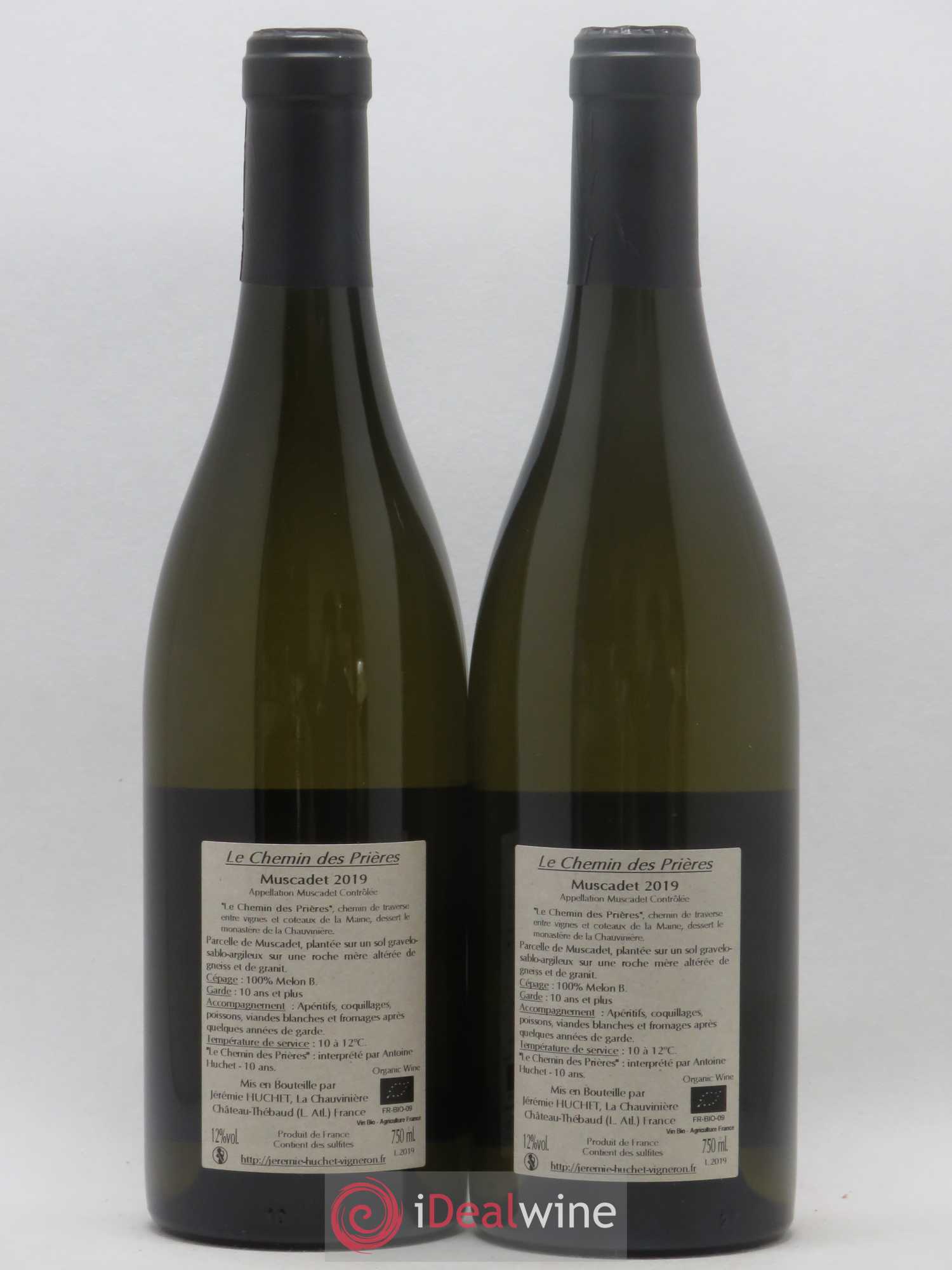 Muscadet Chemin des Prières Domaine de la Chauvinière Jérémie Huchet (sans prix de réserve) 2019 - Posten von 2 Flaschen - 1