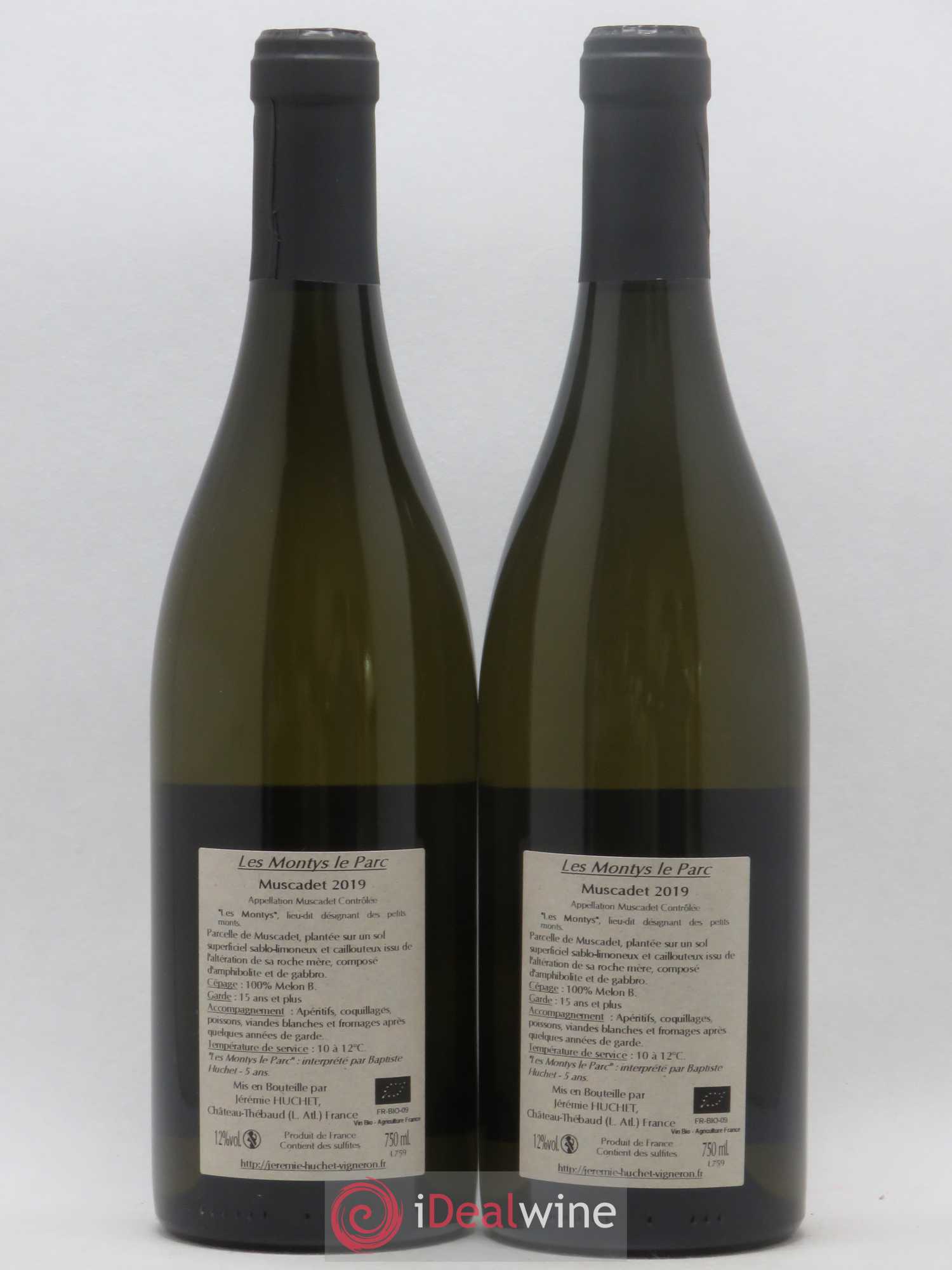 Muscadet Les Montys Le Parc Domaine Chauviniere Jeremie Huchet (sans prix de réserve) 2019 - Posten von 2 Flaschen - 1