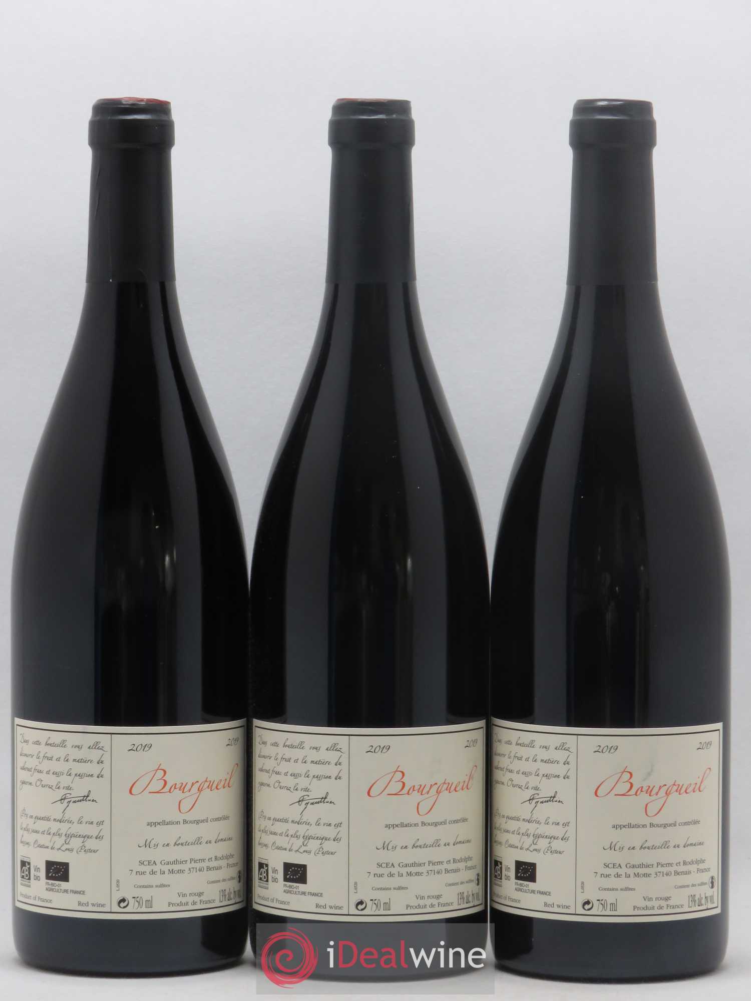 Bourgueil Jour de Soif Domaine du Bel Air  (sans prix de réserve) 2019 - Lot de 3 bouteilles - 1