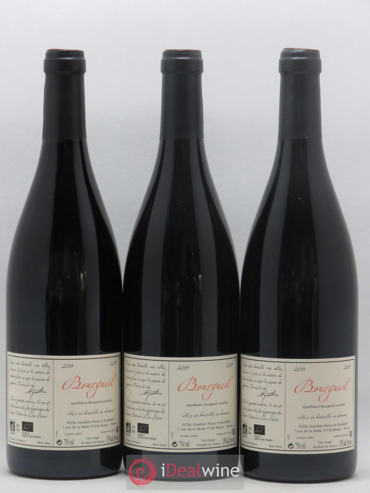 Bourgueil Jour de Soif Domaine du Bel Air  (sans prix de réserve) 2019 - Lot de 3 bouteilles - 1