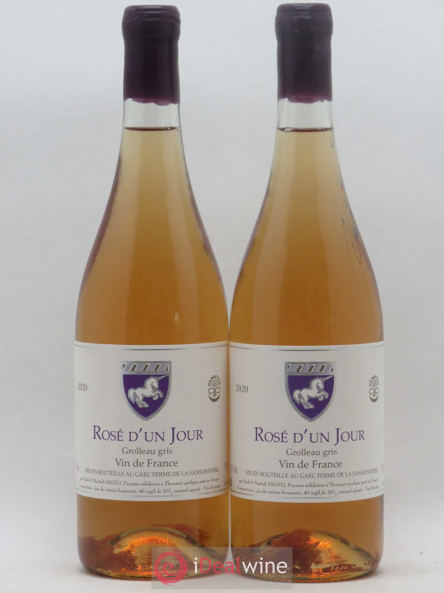 Vin de France Rosé d'un jour Mark Angeli (Domaine) - Ferme de la Sansonnière 2020 - Lot de 2 bouteilles - 0