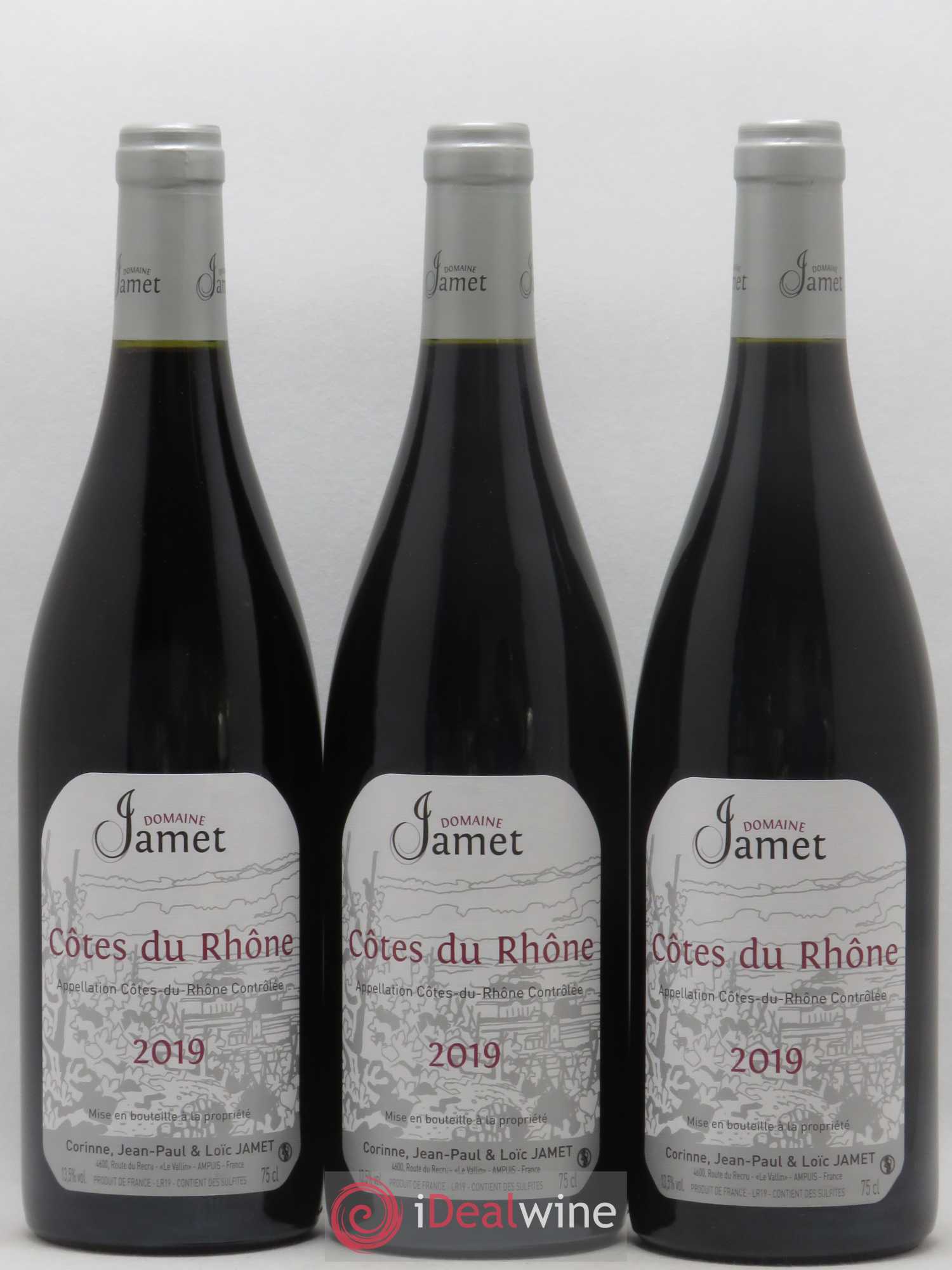 Côtes-du-Rhône Jamet (Domaine) (sans prix de réserve) 2019 - Lot de 3 bouteilles - 0
