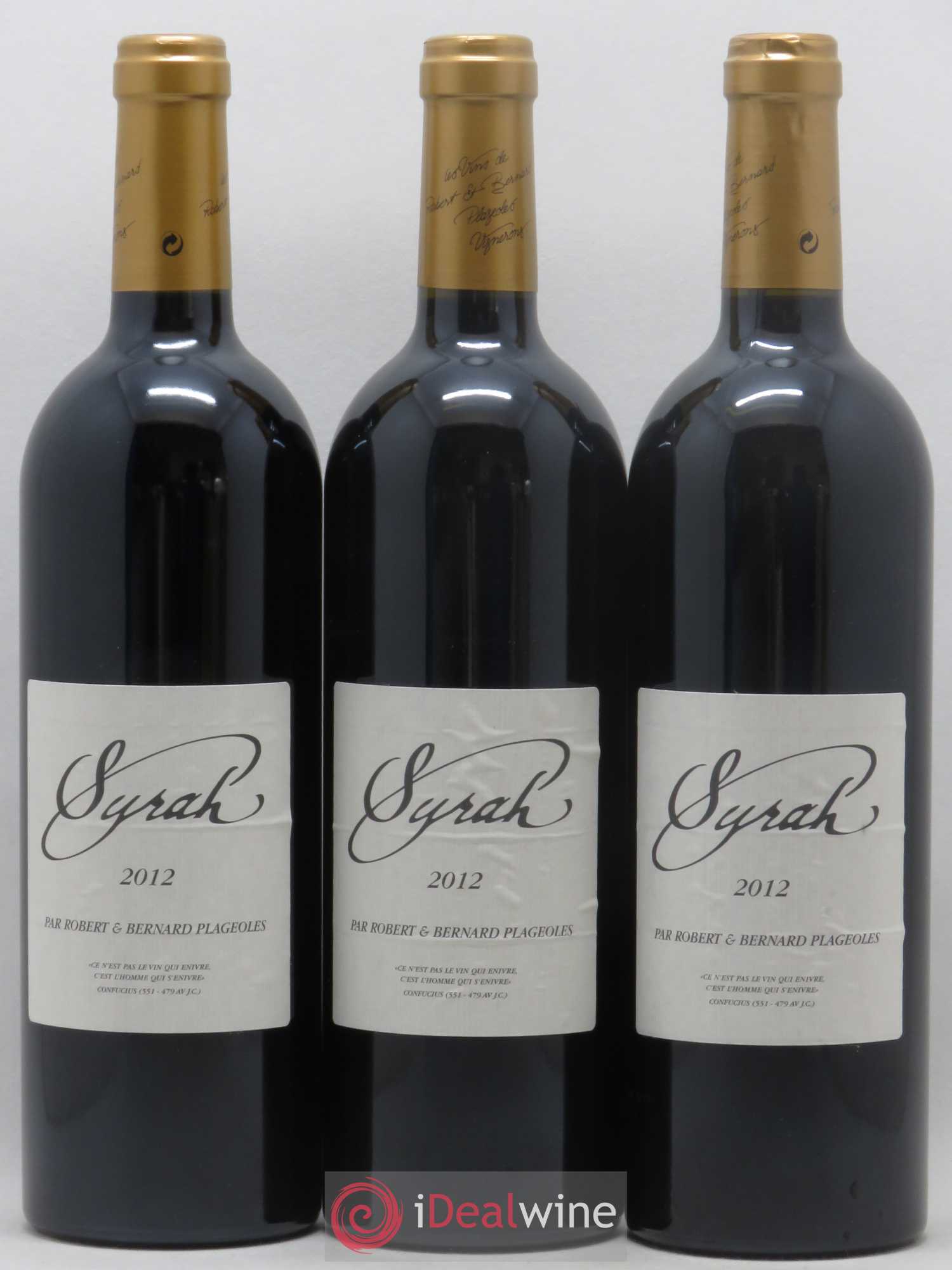 Gaillac Syrah Domaine Plageoles (sans prix de réserve) 2012 - Posten von 3 Flaschen - 0