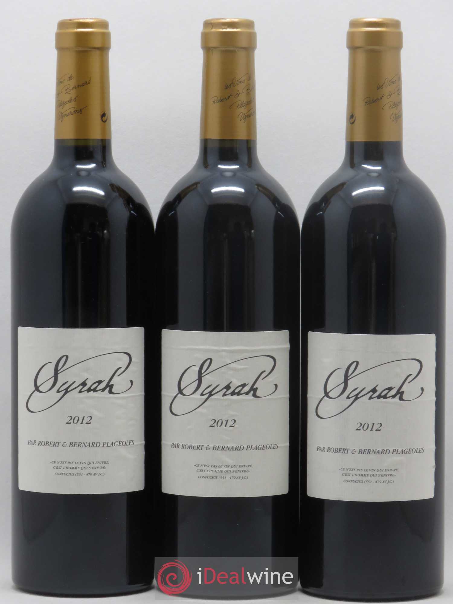 Gaillac Syrah Domaine Plageoles (sans prix de réserve) 2012 - Posten von 3 Flaschen - 0
