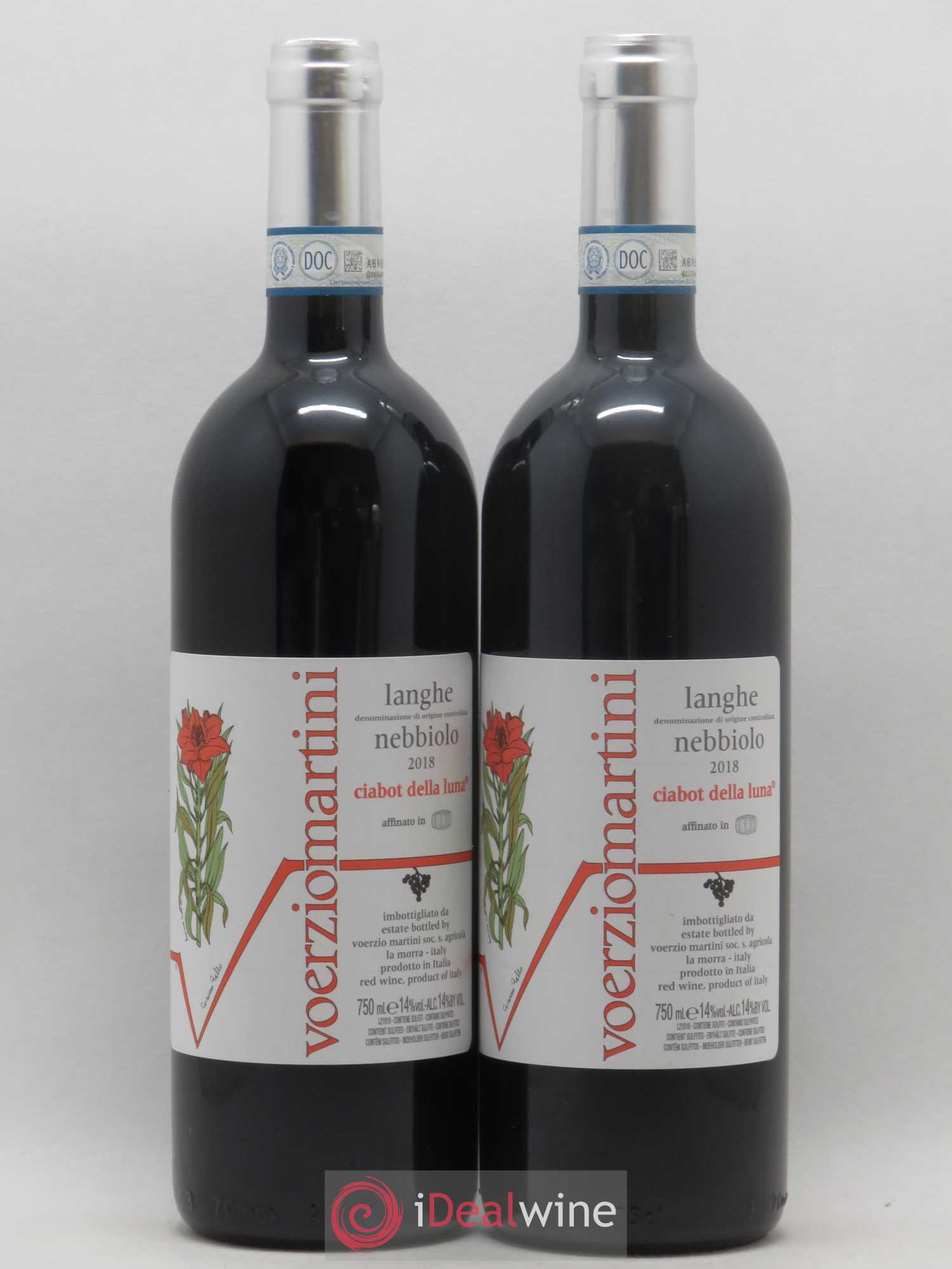 Langhe DOC Nebbiolo Ciabot della Luna Voerzio Martini (sans prix de réserve) 2018 - Posten von 2 Flaschen - 0