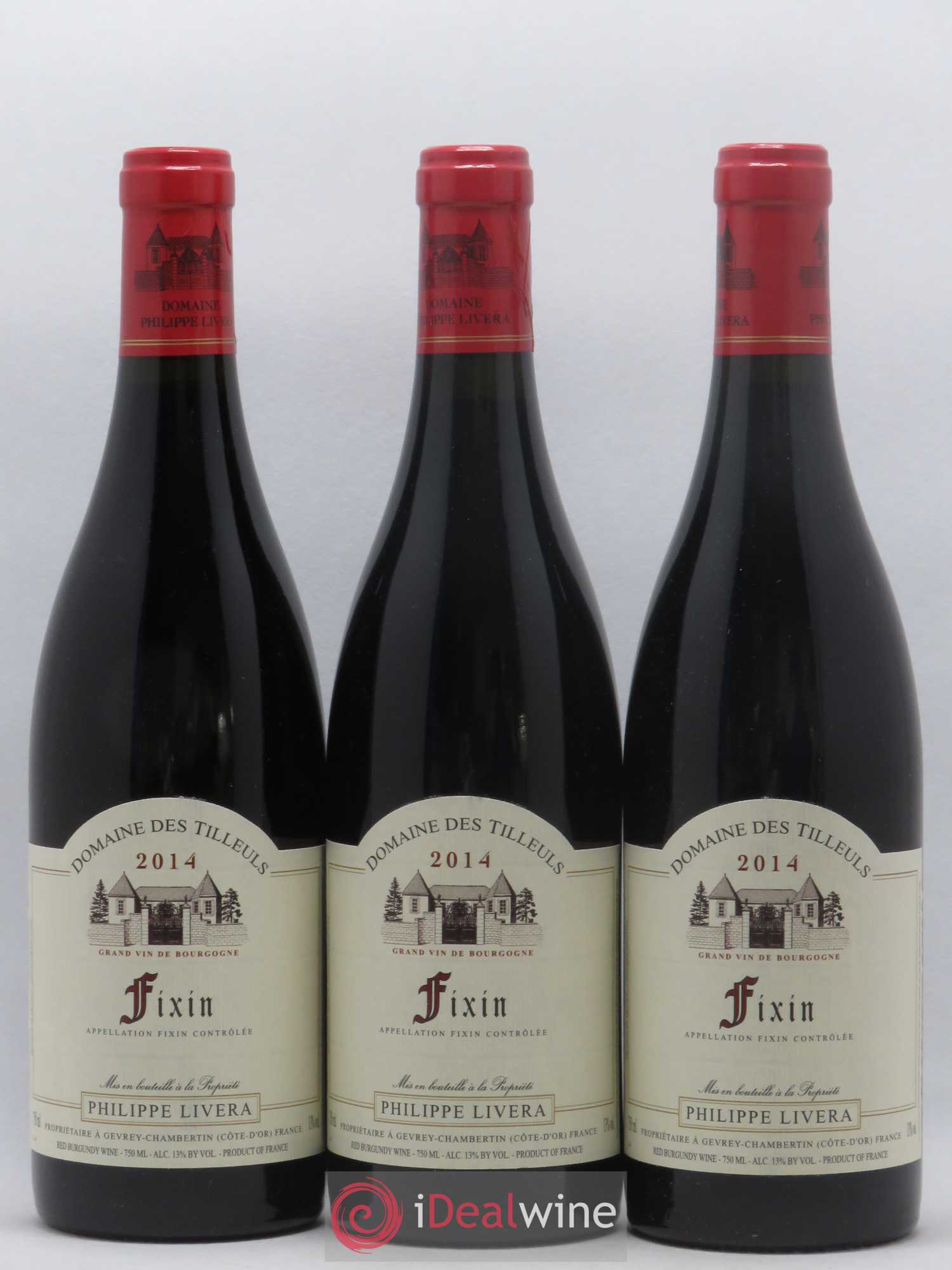 Fixin Tilleuls (Domaine des) - Philippe Livera (sans prix de réserve) 2014 - Lot de 3 bouteilles - 0