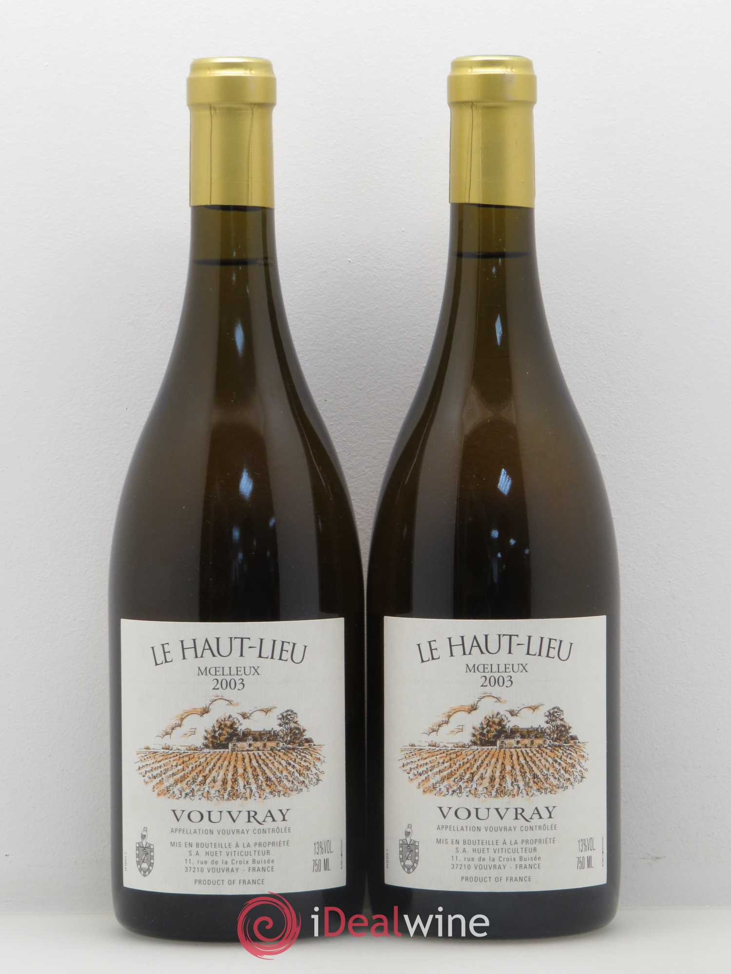Vouvray Le Haut-Lieu Moelleux Domaine Huet (senza prezzo di riserva) 2003 - Lotto di 2 bottiglie - 0