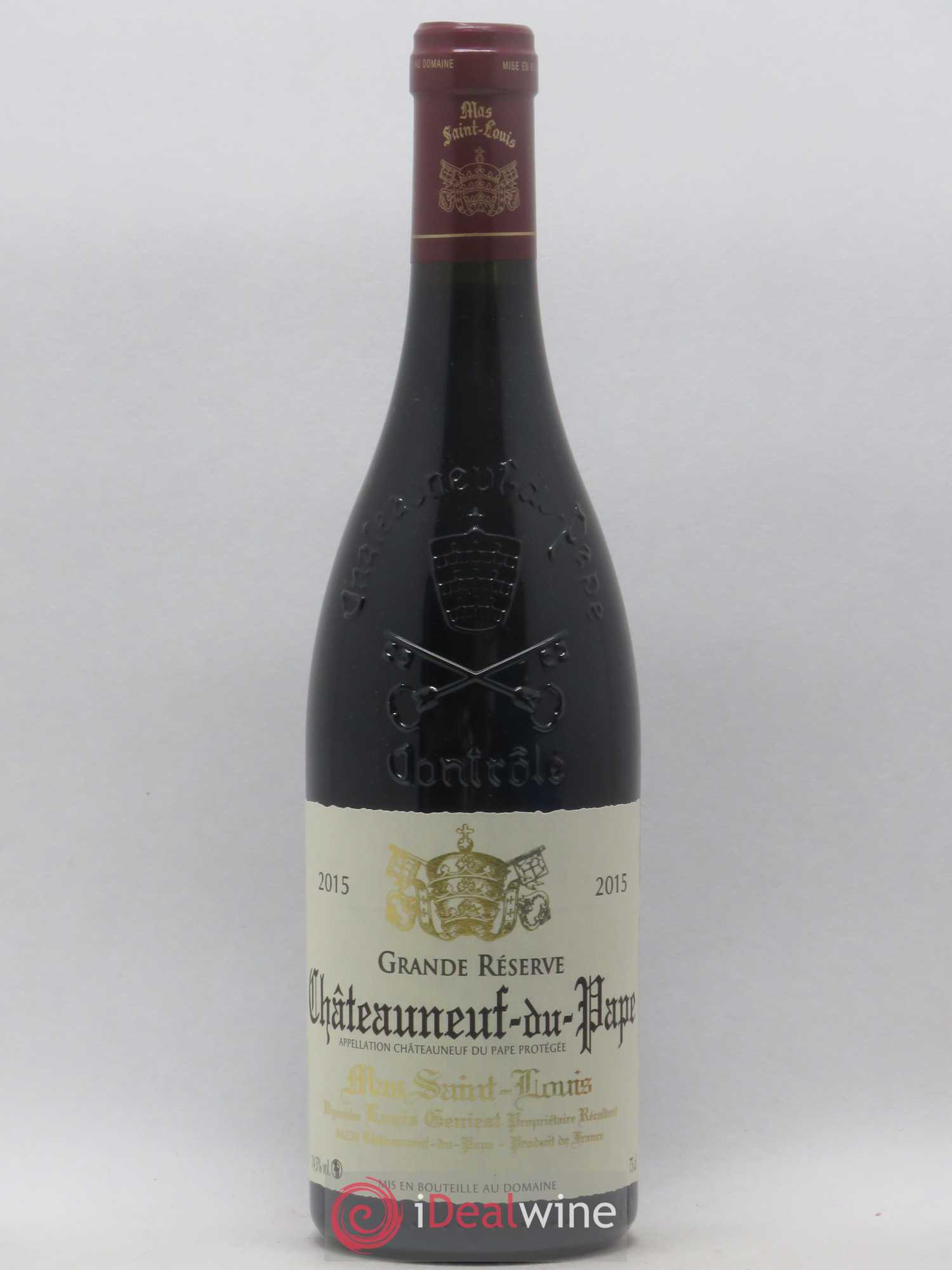 Châteauneuf-du-Pape Grande Réserve Mas Saint-Louis 2015 - Lot de 1 bouteille - 0