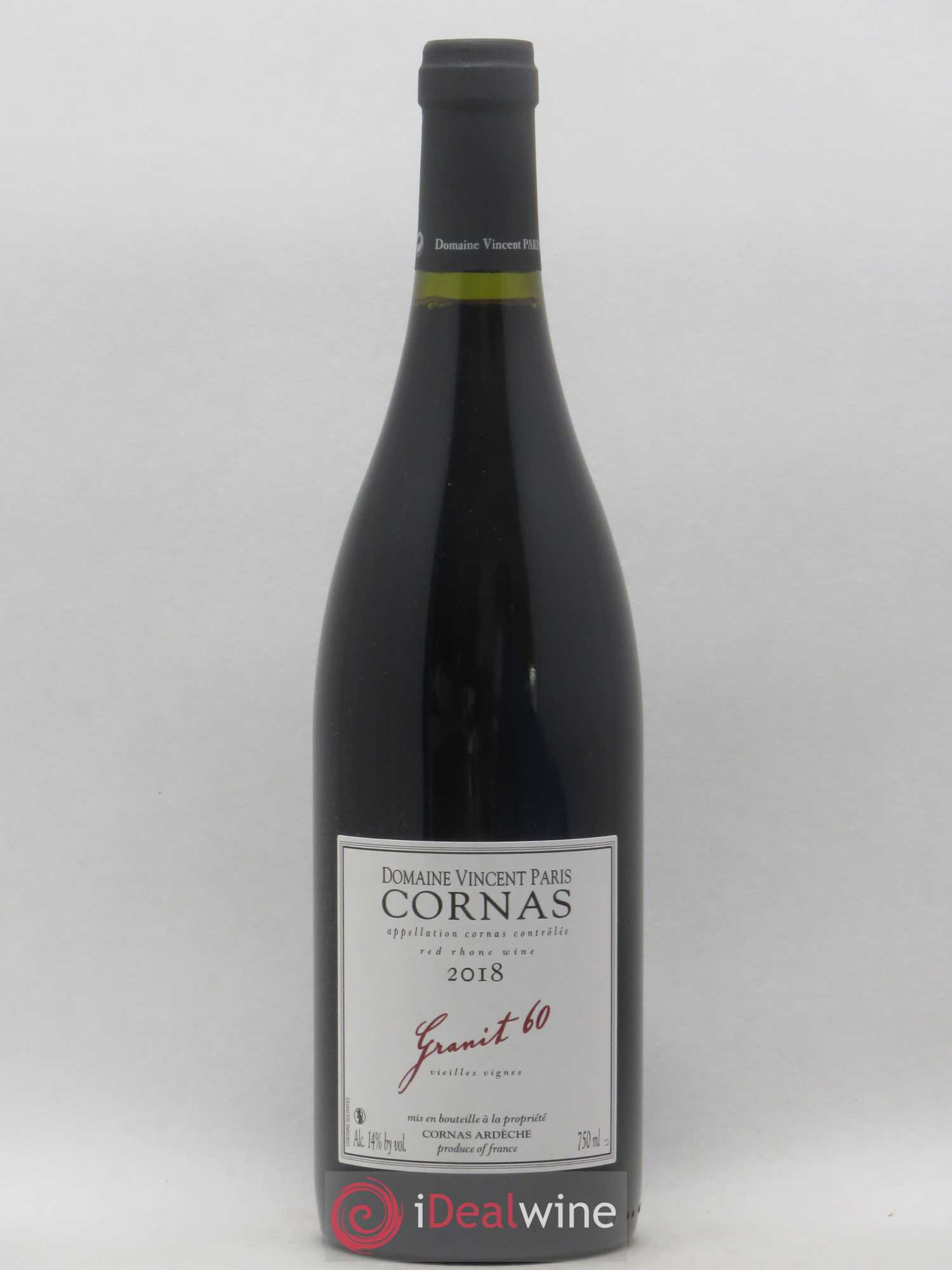 Cornas Granit 60 Vieilles Vignes Vincent Paris 2018 - Lot de 1 bouteille - 0