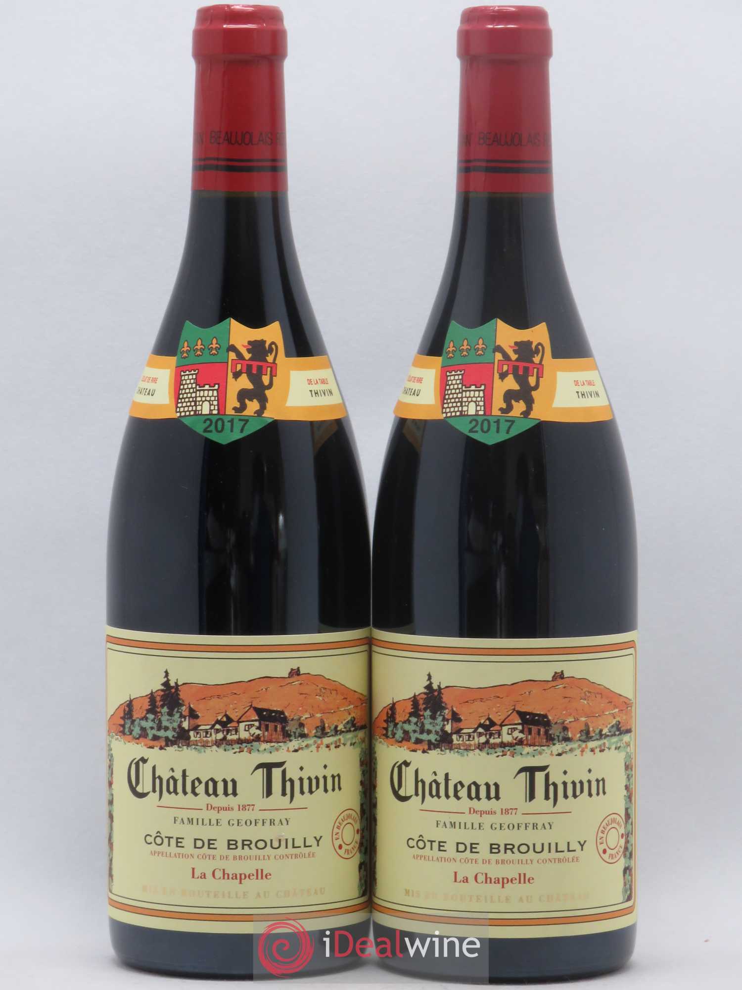 Côte de Brouilly Cuvée La Chapelle Château Thivin 2017 - Lot de 2 bouteilles - 0