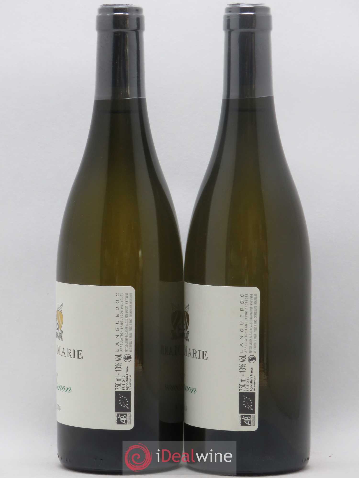 Languedoc Clos Marie Manon Christophe Peyrus et Françoise Julien  (sans prix de réserve) 2018 - Lot de 2 bouteilles - 1