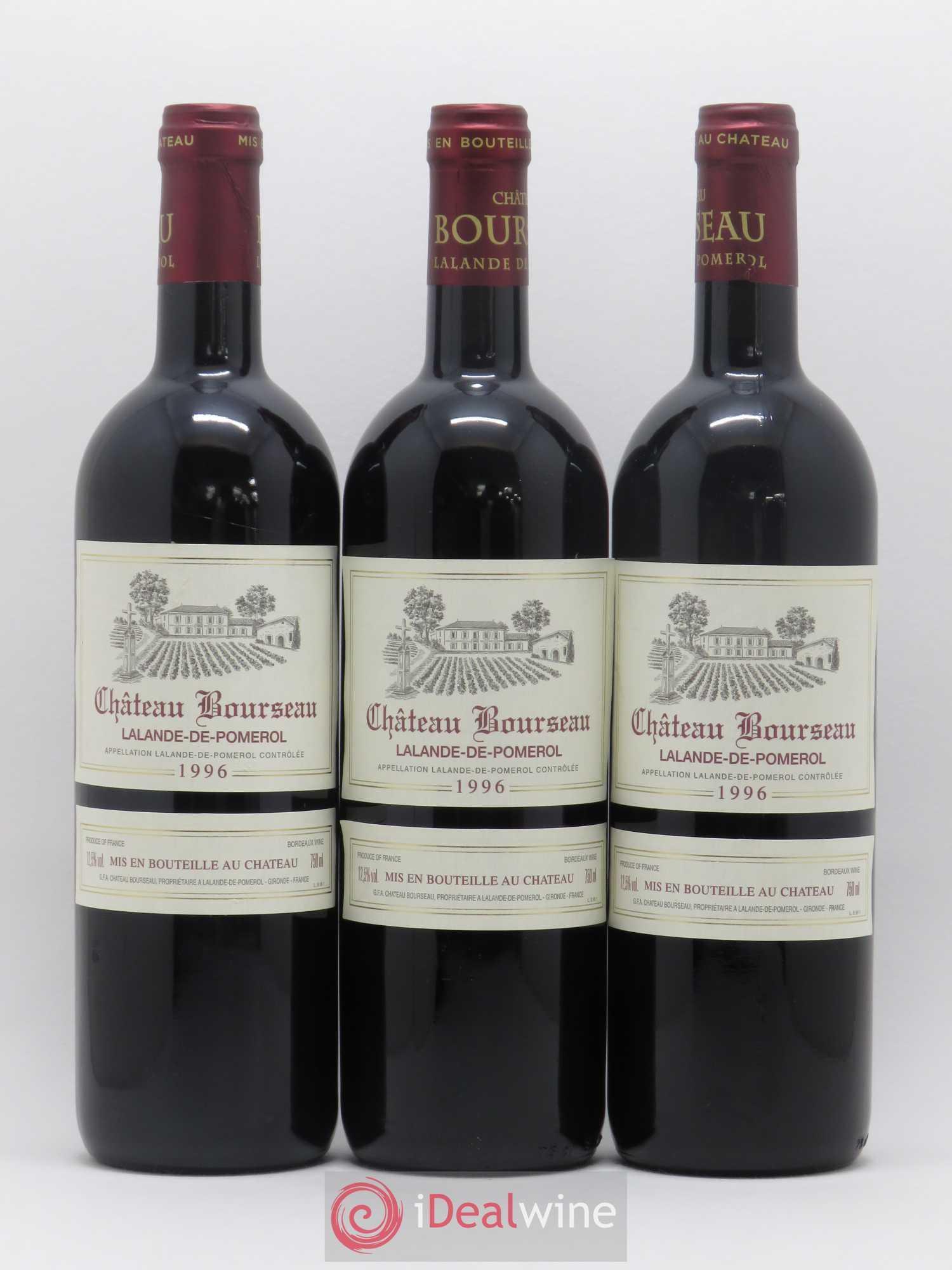 Lalande-de-Pomerol Château Bourseau (sans prix de réserve) 1996 - Posten von 3 Flaschen - 0