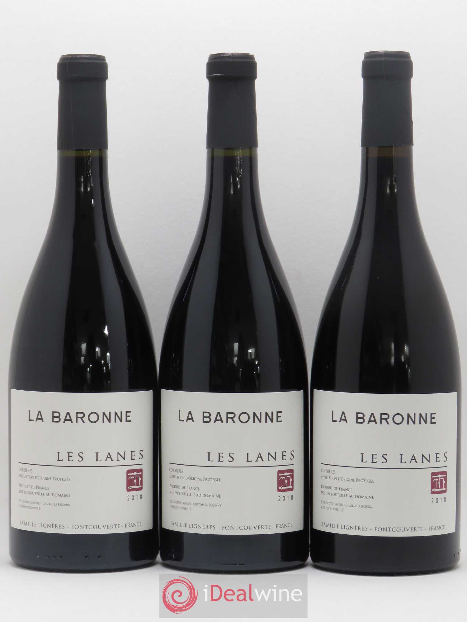 Corbières Les Lanes Château La Baronne (sans prix de réserve) 2018 - Posten von 3 Flaschen - 0